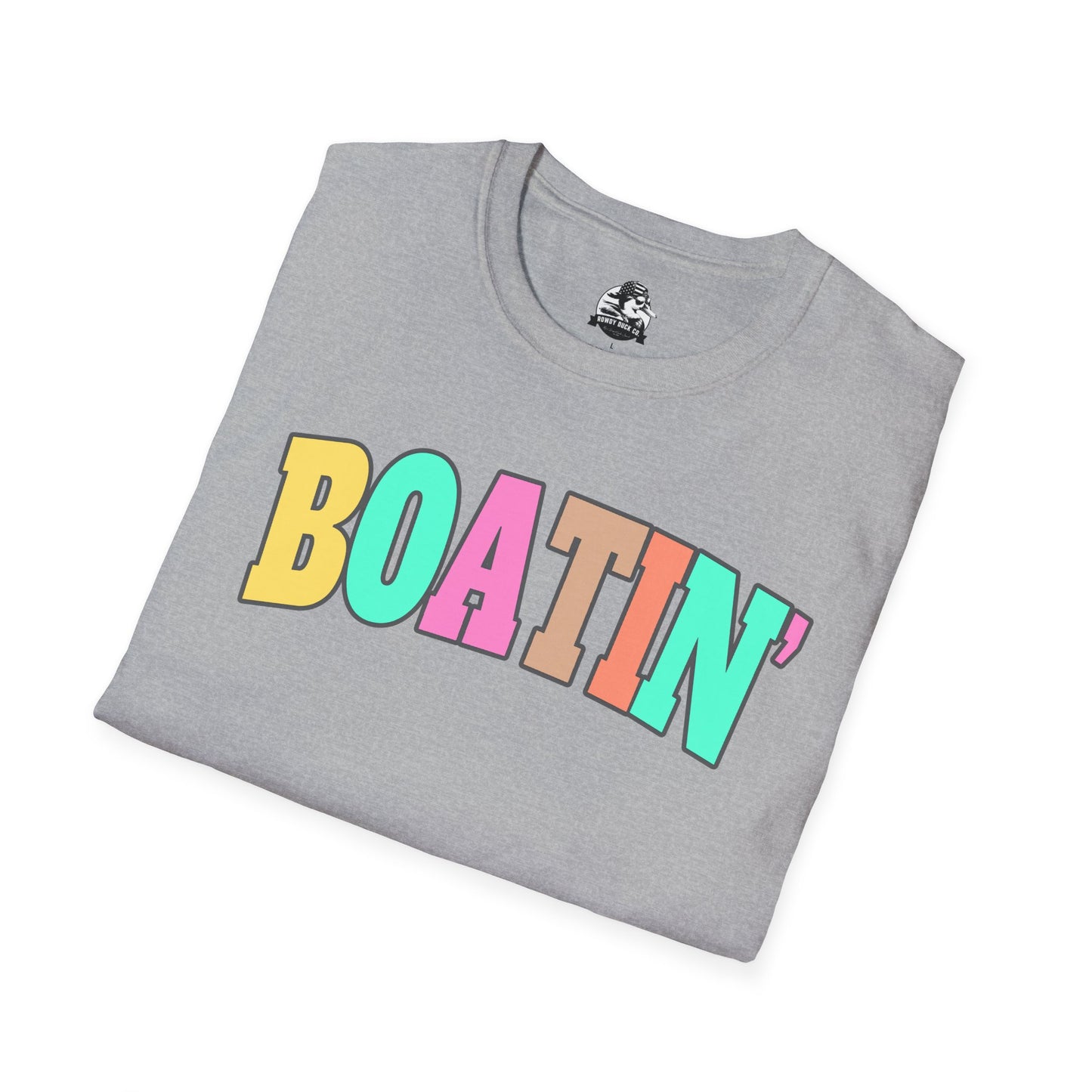 Colorful Boat Themed Unisex Softstyle T-Shirt, Perfect for Summer Days and Casual Outings, Gift for Boating Enthusiasts