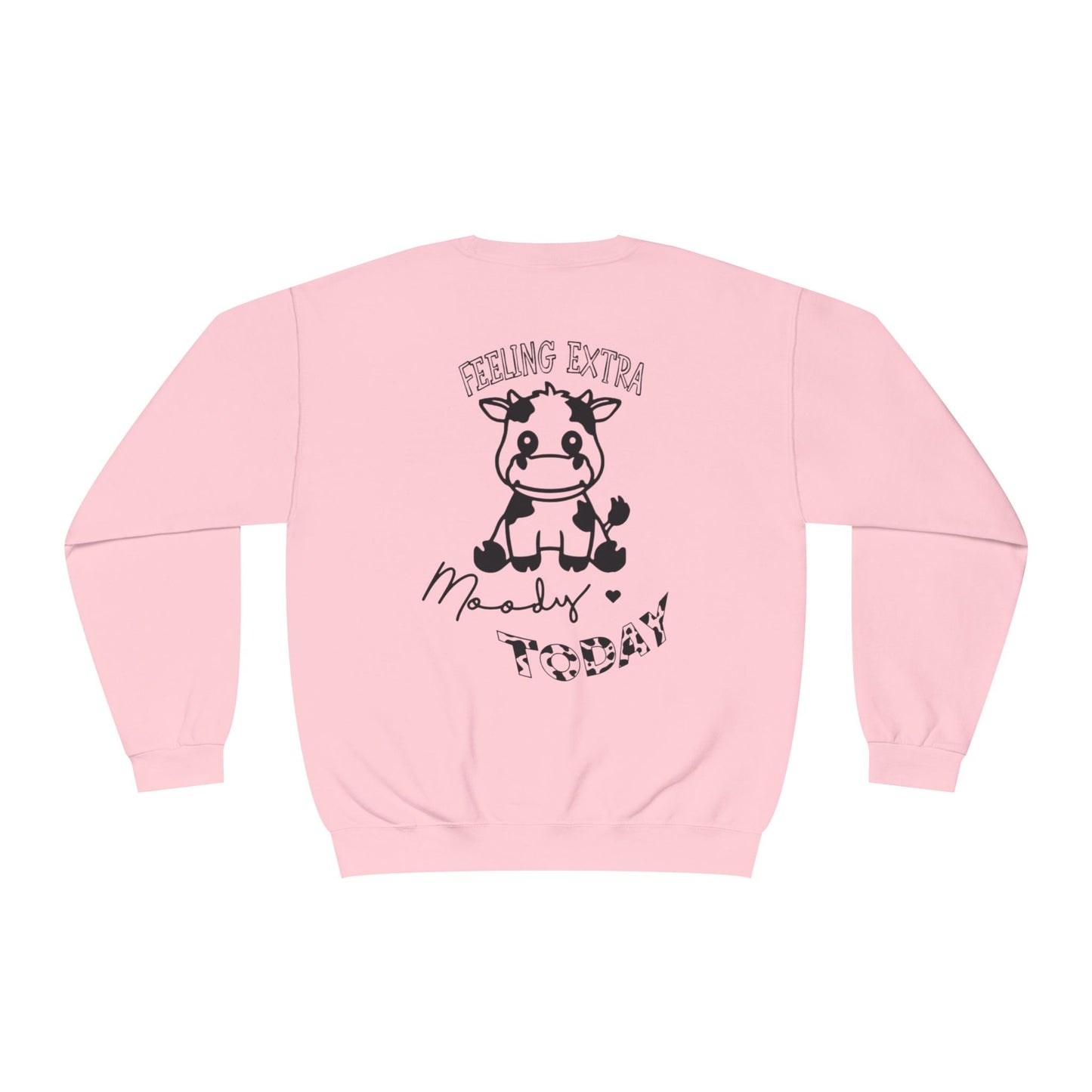 Feeling Extra Moody Unisex Crewneck Sweatshirt, Cute Cow Sweatshirt, Funny Sweatshirt, Animal Lover Gift, Cozy Casual Wear, Birthday Gift