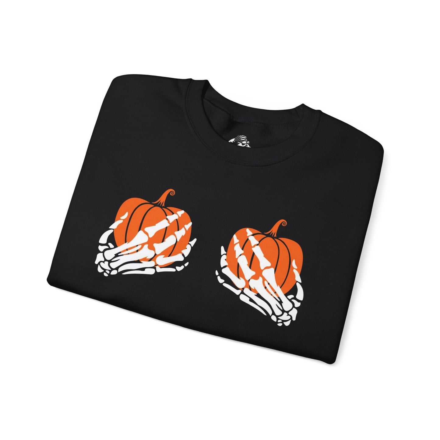 Pumpkin boo-bies (pumpkin smashing season) fleece crewneck