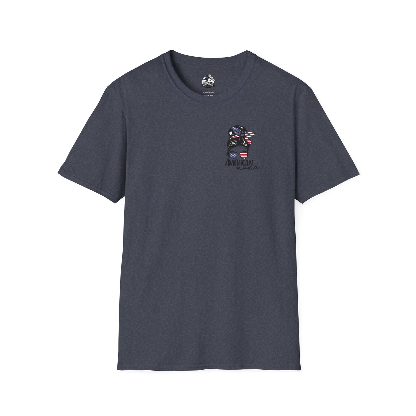Patriotic Mama T-Shirt, Women's Tee, American Pride Shirt, Independence Day Fashion, Gift for Moms, Casual Summer Top
