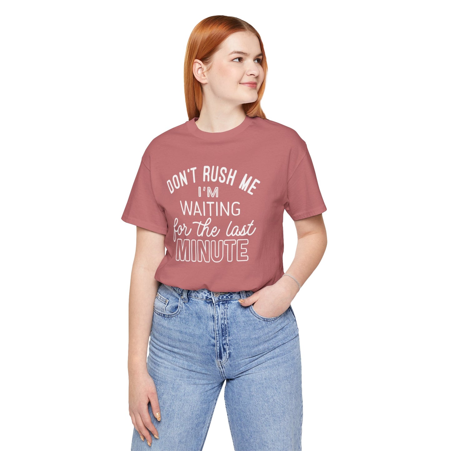 Funny Last Minute Tee, Unisex Humor Shirt, Perfect Gift for Students, Casual Wear, Birthday Apparel, Relaxed Fit