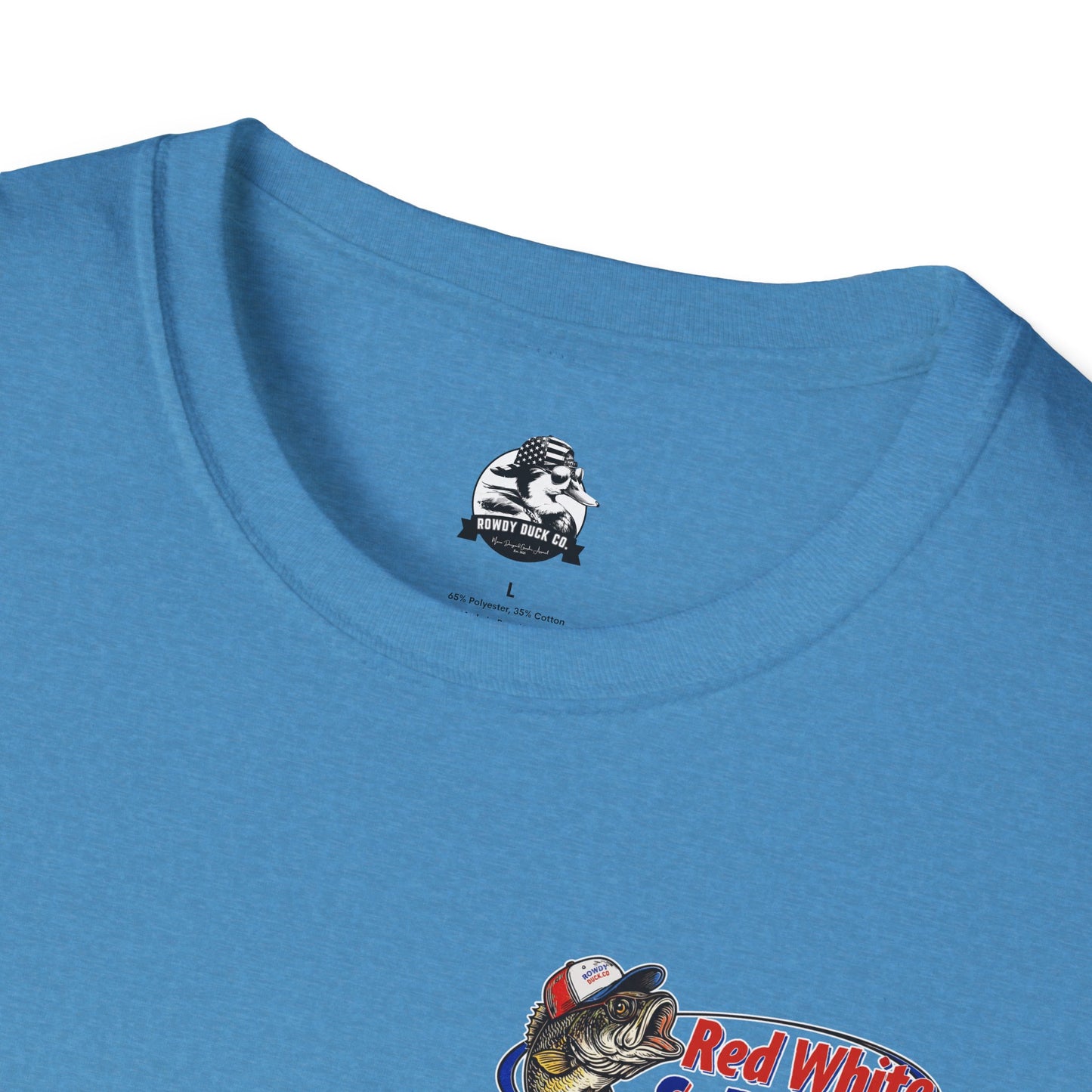 Fishing Enthusiast T-Shirt, Casual Summer Tee, Gift for Anglers, Outdoor Adventure Shirt, Red White & Bruh Design