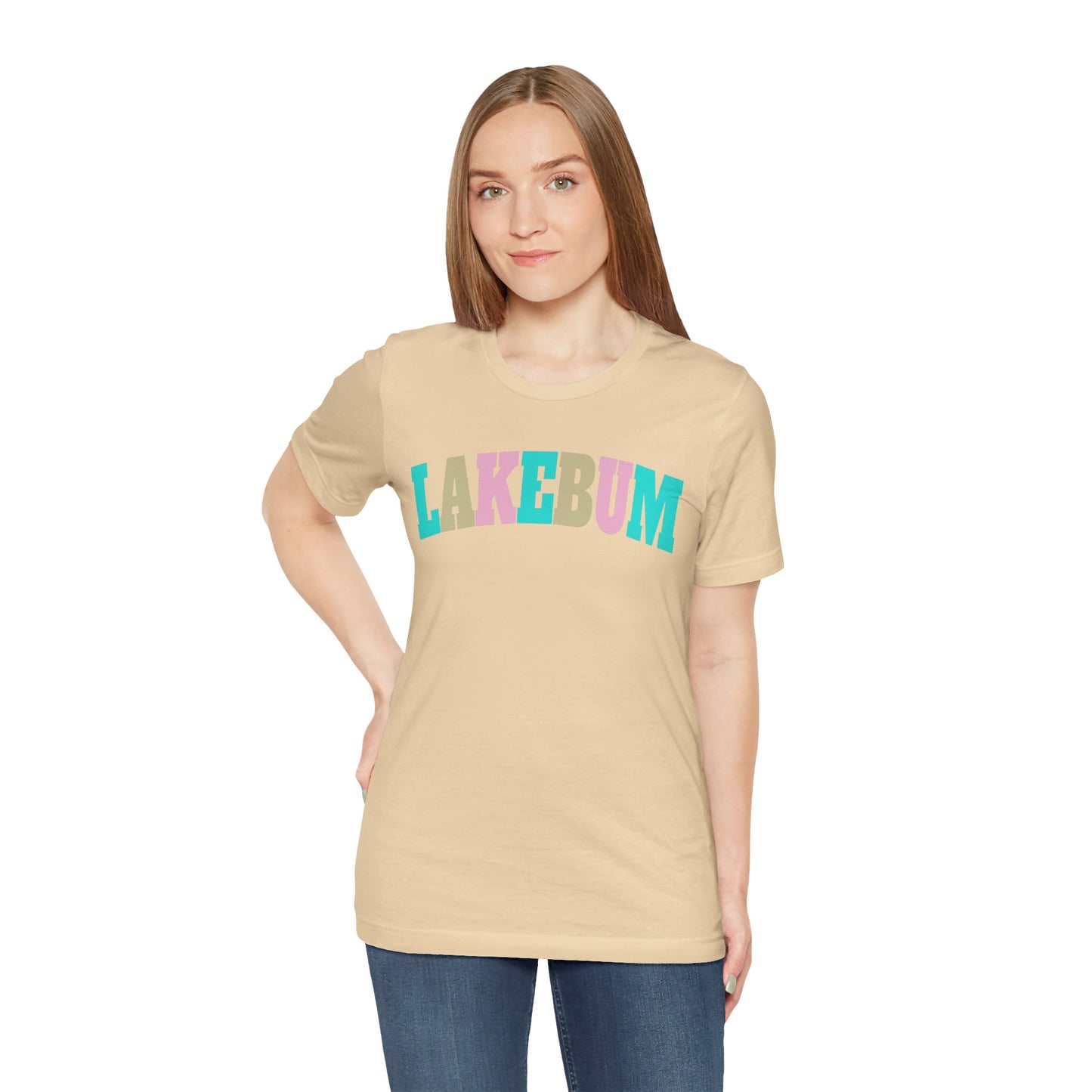 Lakebum Unisex Short Sleeve Tee - Perfect for Summer Getaways, Beach Days, Lake Trips, Casual Outings, Colorful Graphic Tee