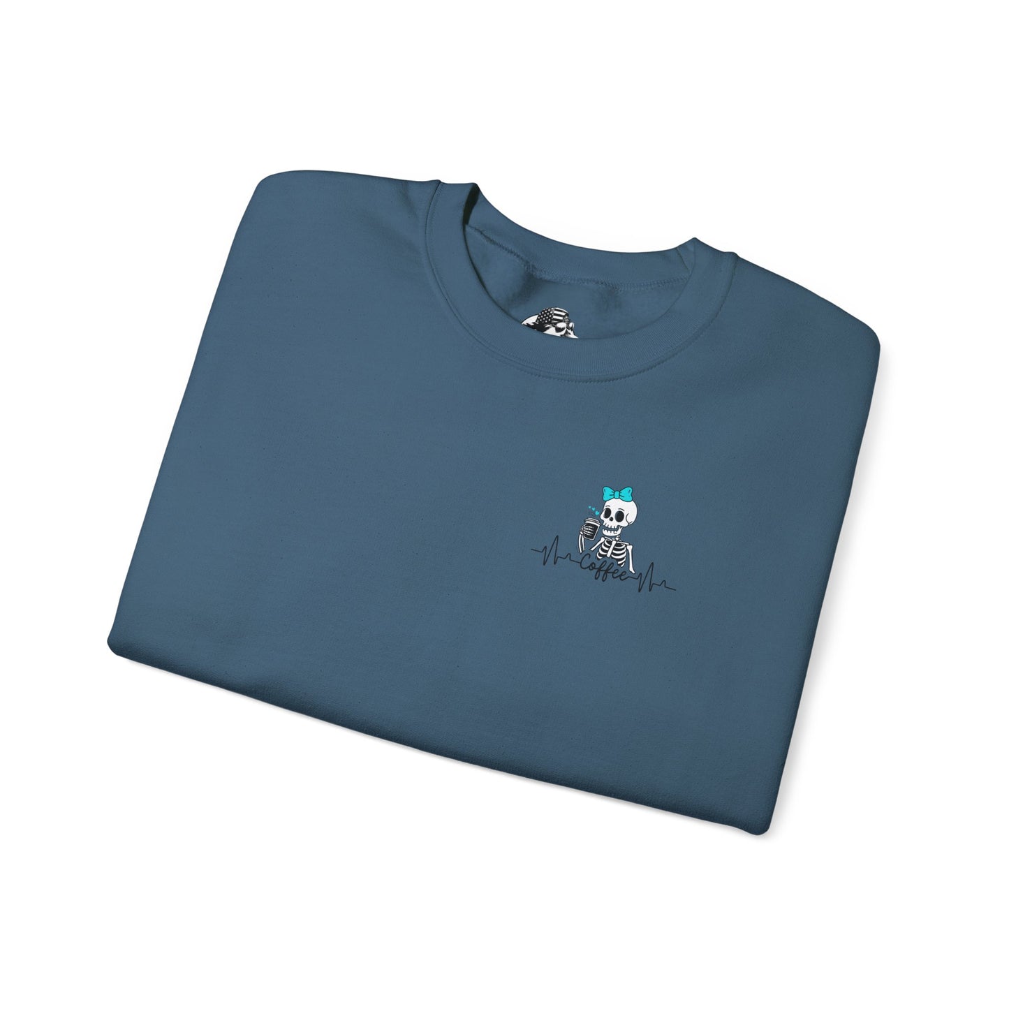 Unisex Fleece Crewneck 50% anxiety 50% coffee