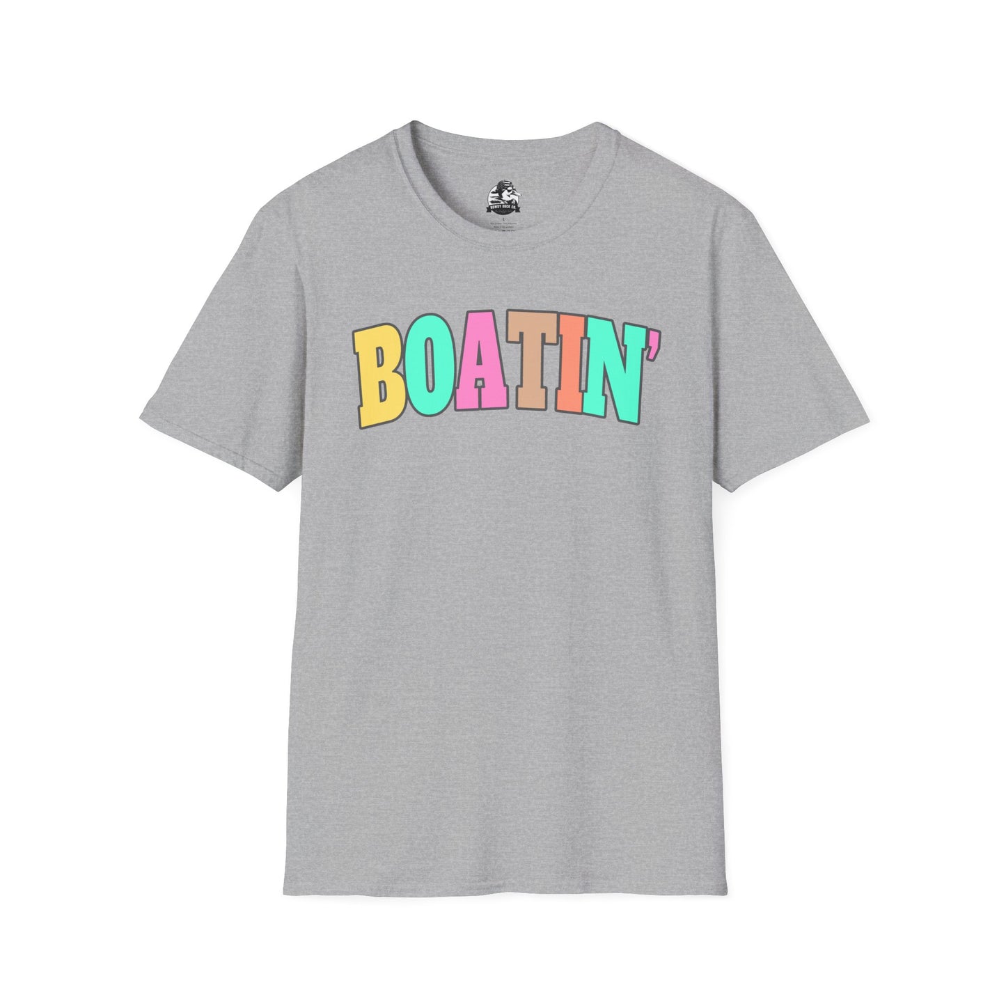 Colorful Boat Themed Unisex Softstyle T-Shirt, Perfect for Summer Days and Casual Outings, Gift for Boating Enthusiasts