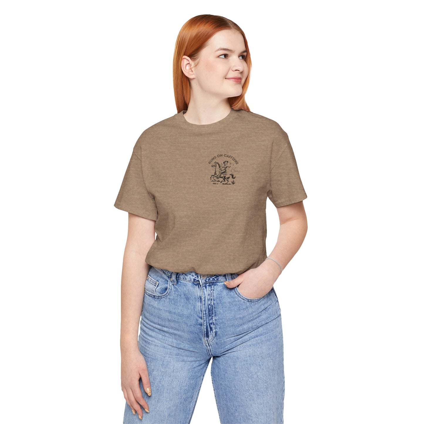 Caffeine and Chaos - Handle Your Shit Graphic Cowgirl Tee
