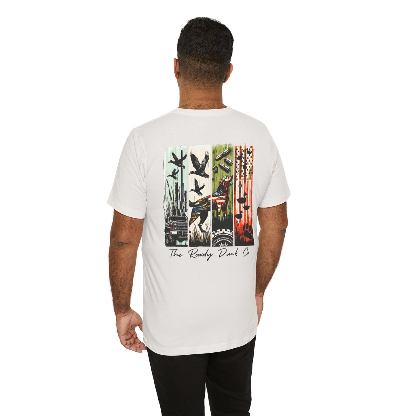 The RowdyDuckCo -Graphic Tee - American Flag Country