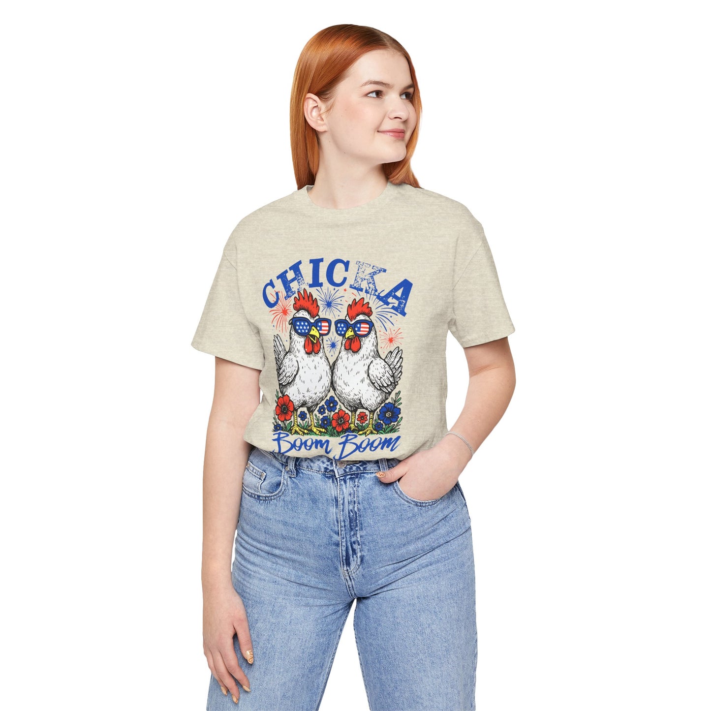 Chic Chicken Graphic Tee, Fun Unisex T-Shirt, Summer Fashion, Gift for Farm Lovers, Quirky Casual Wear, Boho Style