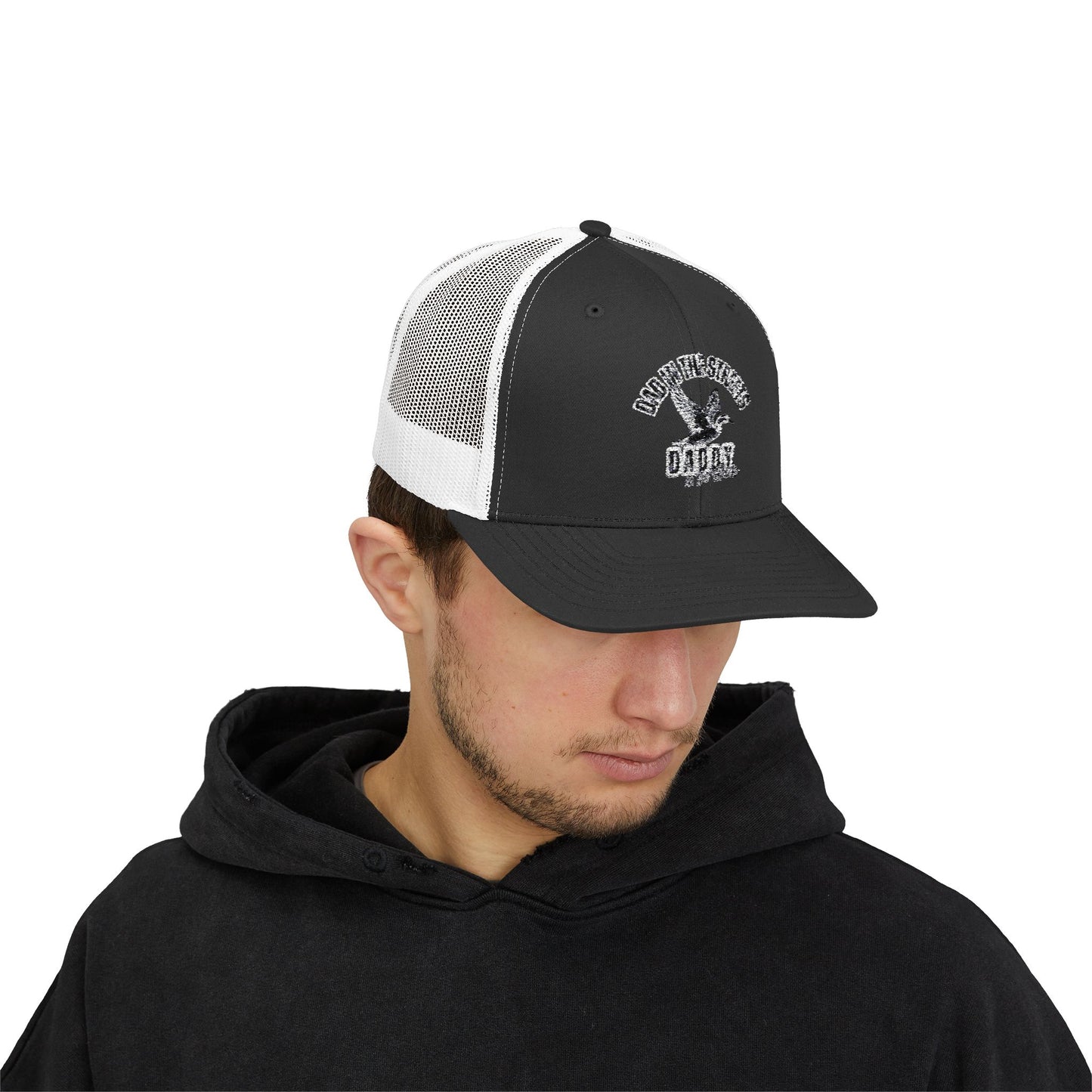 Dad in the streets, Daddy in the sheets - Embroidered Mesh Snapback Hat