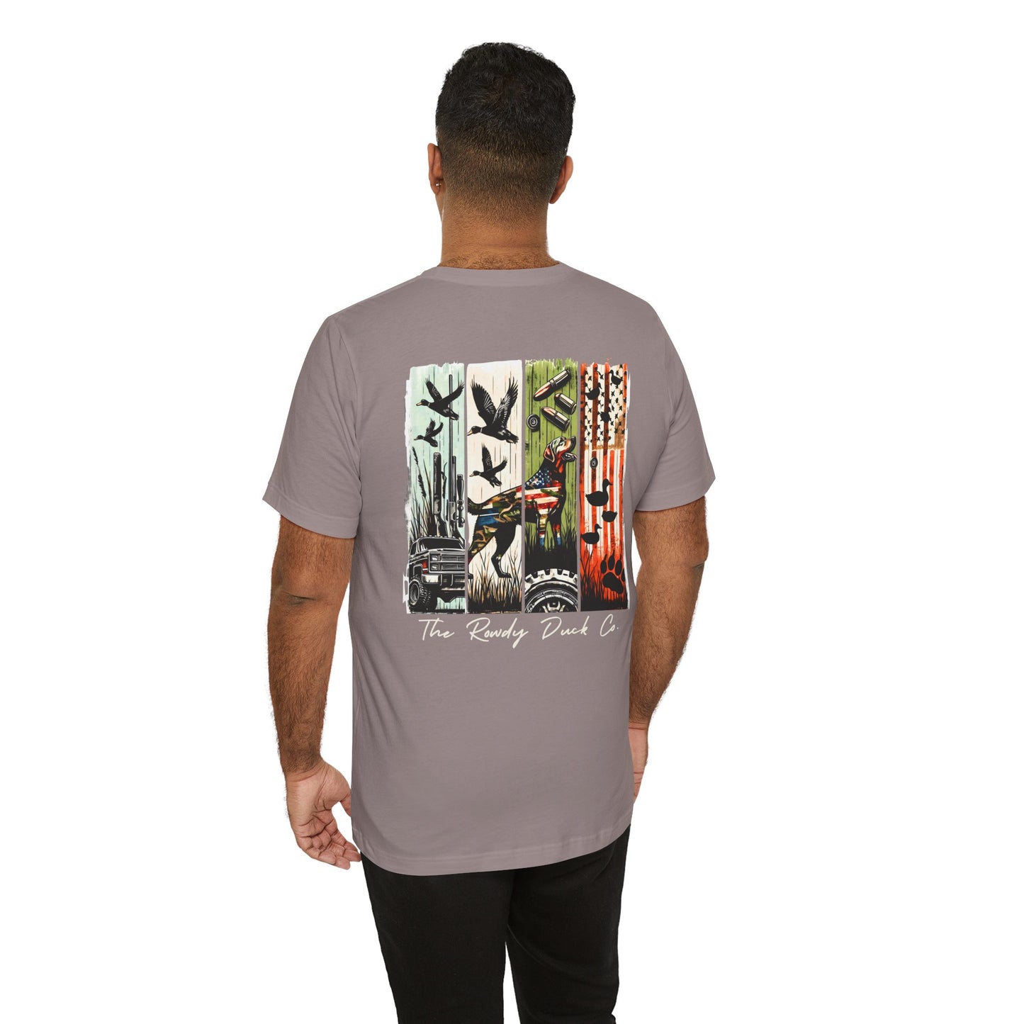 The RowdyDuckCo -Graphic Tee - American Flag Country