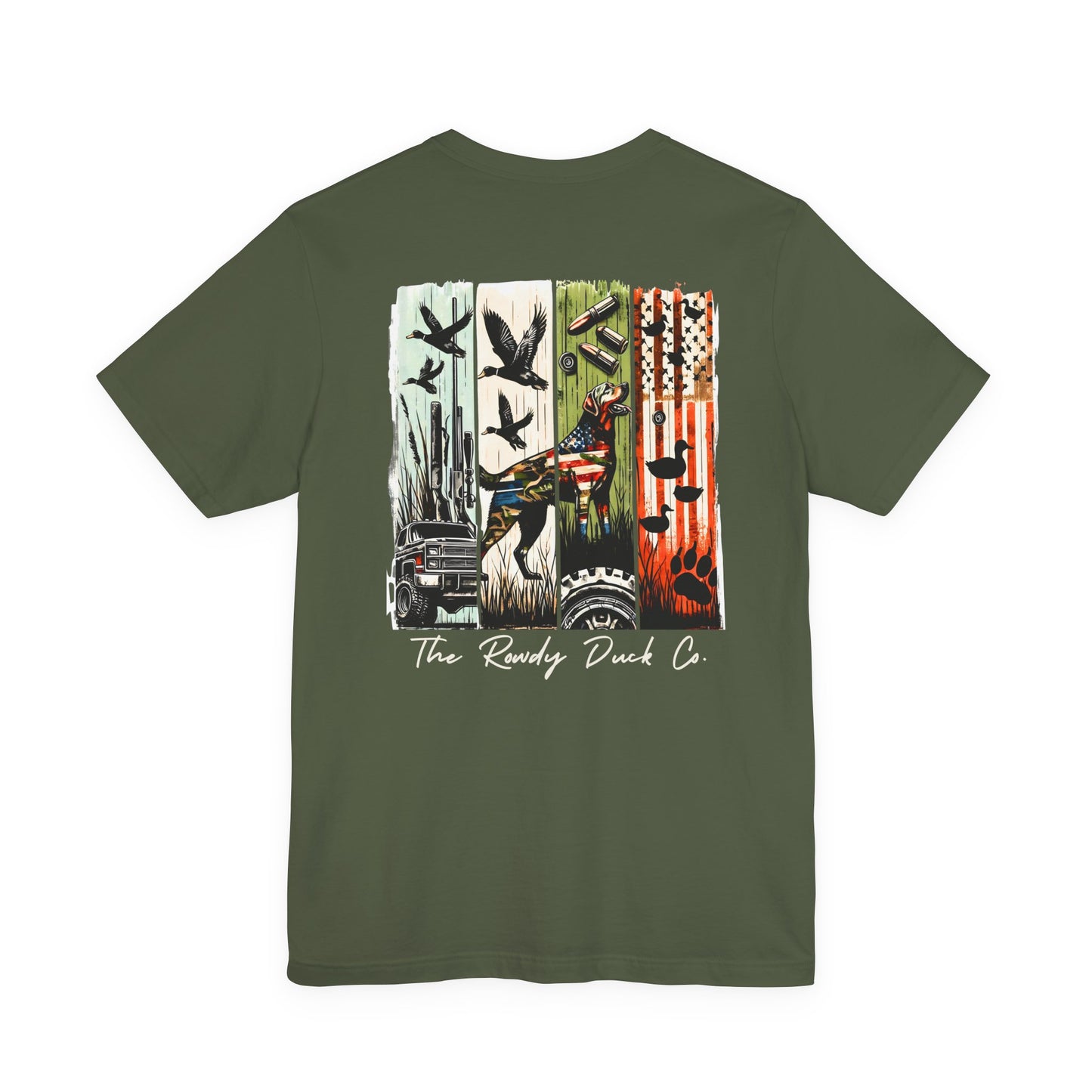 The RowdyDuckCo -Graphic Tee - American Flag Country