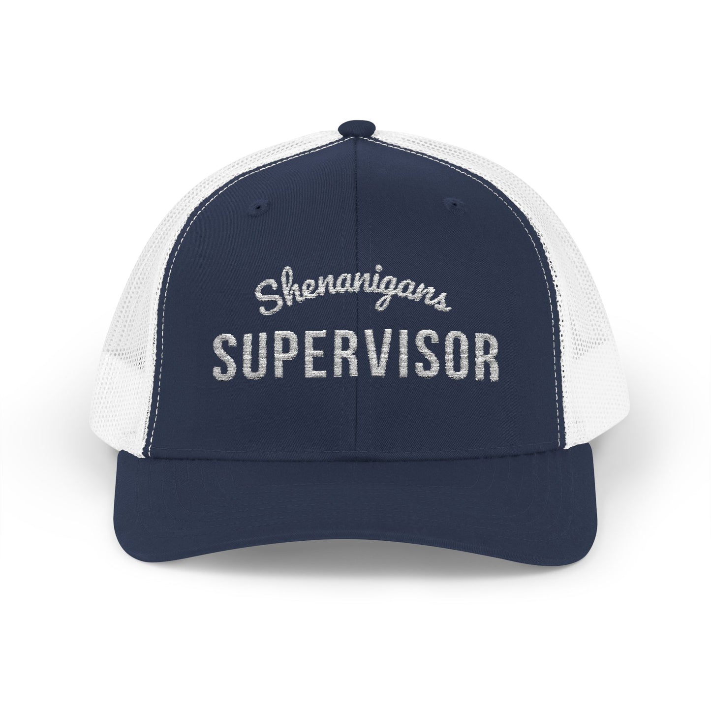 Shenanigans Supervisor Snapback Trucker Cap | Fun Cap for Supervisors, Gift for Managers, Casual Hat, Summer Accessory, Work Hat
