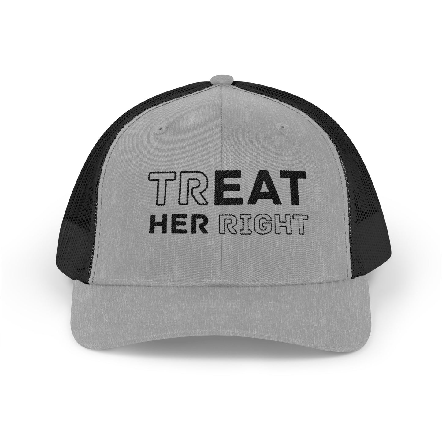 Snapback Trucker Cap - "Treat Her Right" Adjustable Cap,