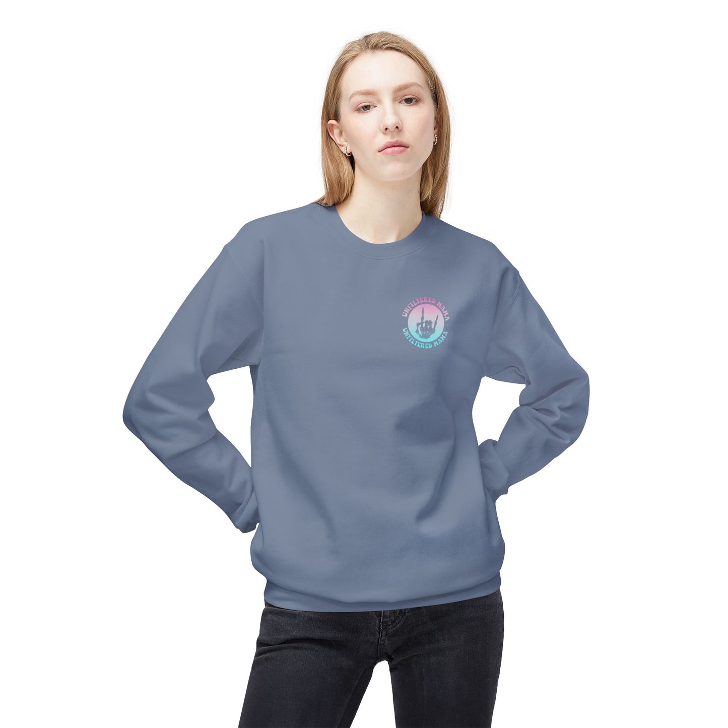 Somebody's Unfiltered Mama Graphic Fleece Crewneck