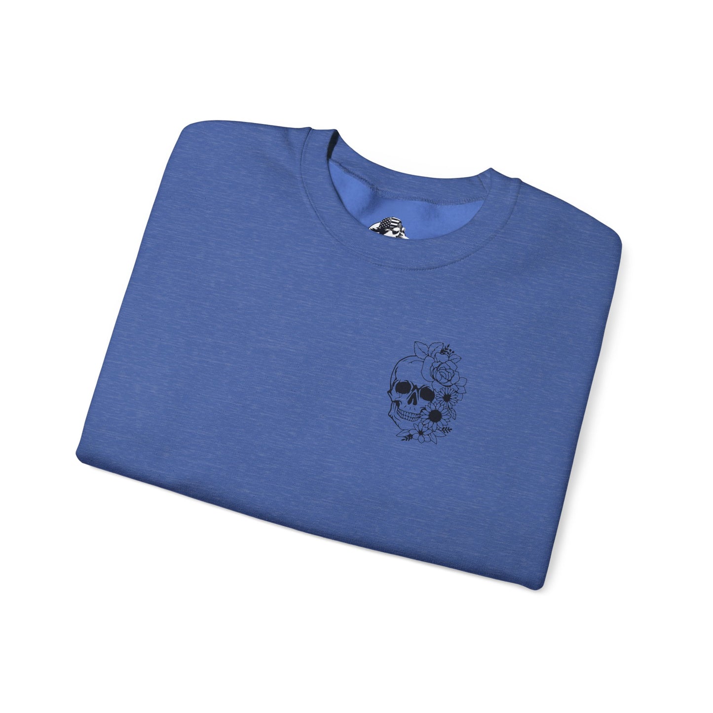 Skull "You don't Have to Please Any of These People " Graphic Crewneck Sweatshirt