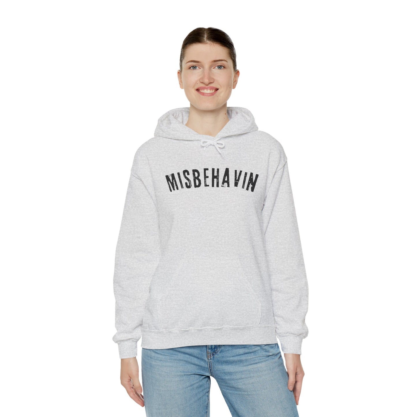 Misbehavin' Unisex Heavy Blend Hoodie | Cozy Sweatshirt for Casual Wear, Gift for Friends, Relaxed Fit Fashion