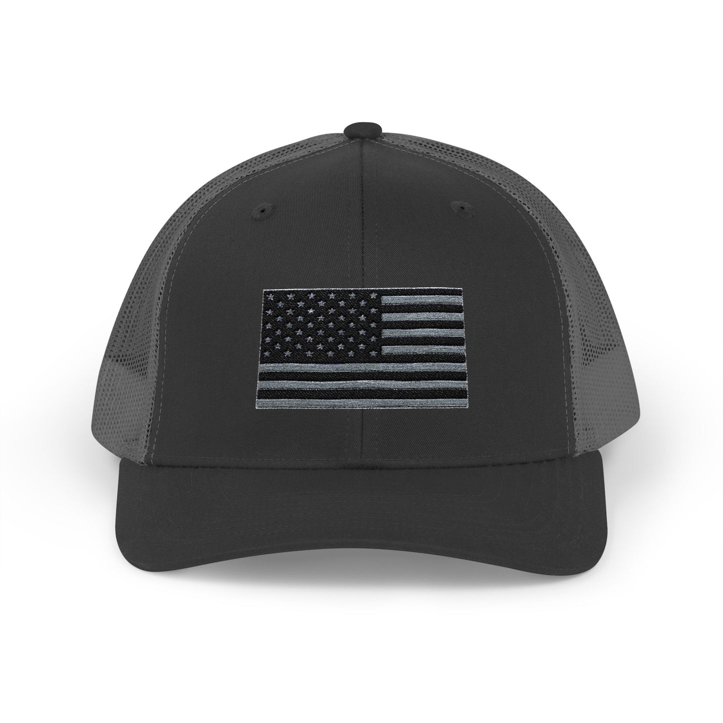 Patriotic Snapback Trucker Cap with American Flag Design