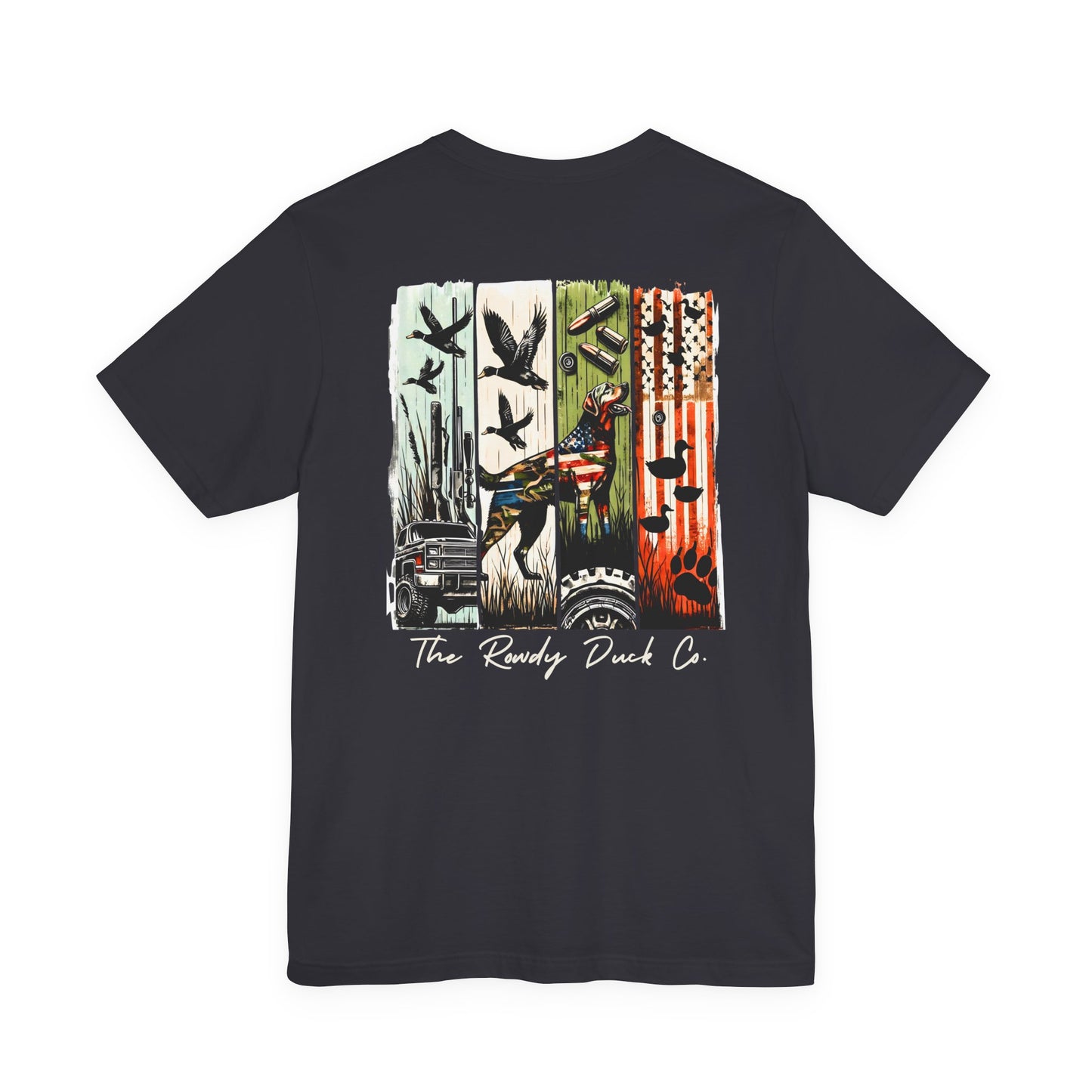 The RowdyDuckCo -Graphic Tee - American Flag Country
