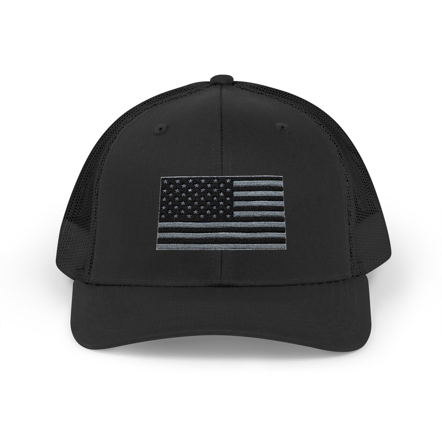 Patriotic Snapback Trucker Cap with American Flag Design