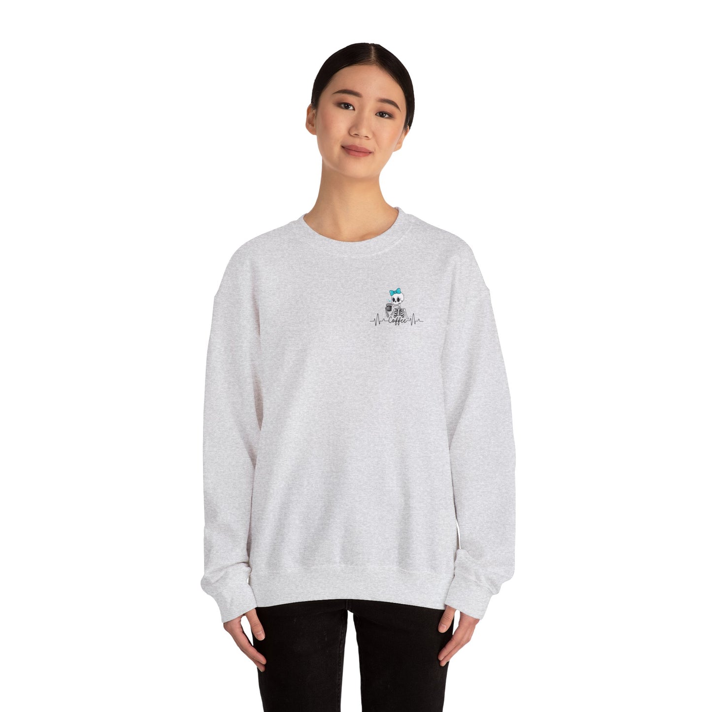 Unisex Fleece Crewneck 50% anxiety 50% coffee