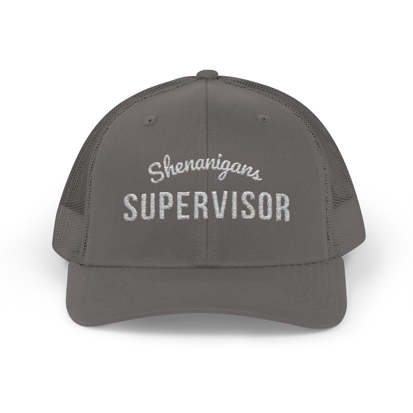 Shenanigans Supervisor Snapback Trucker Cap | Fun Cap for Supervisors, Gift for Managers, Casual Hat, Summer Accessory, Work Hat