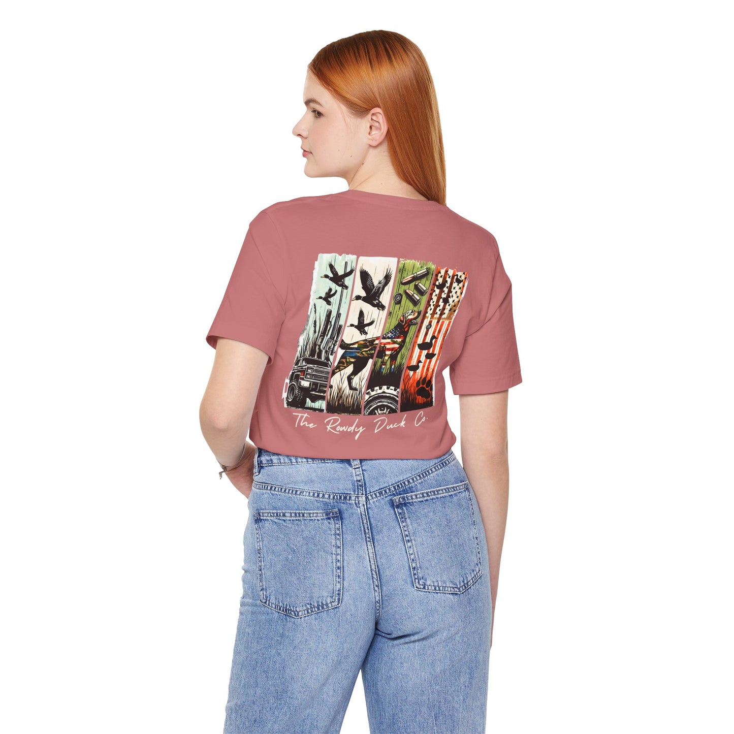 The RowdyDuckCo -Graphic Tee - American Flag Country