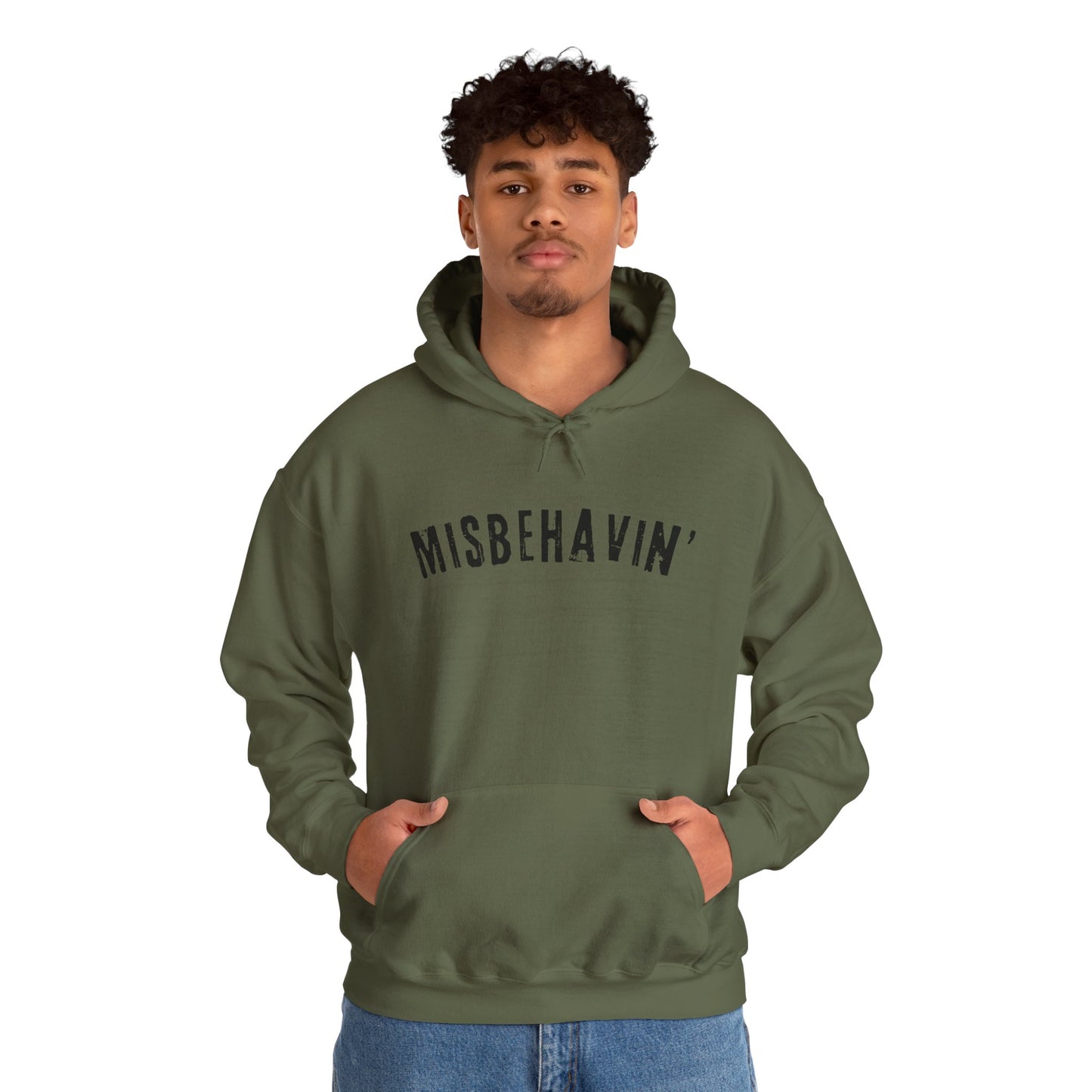 Misbehavin' Unisex Heavy Blend Hoodie | Cozy Sweatshirt for Casual Wear, Gift for Friends, Relaxed Fit Fashion