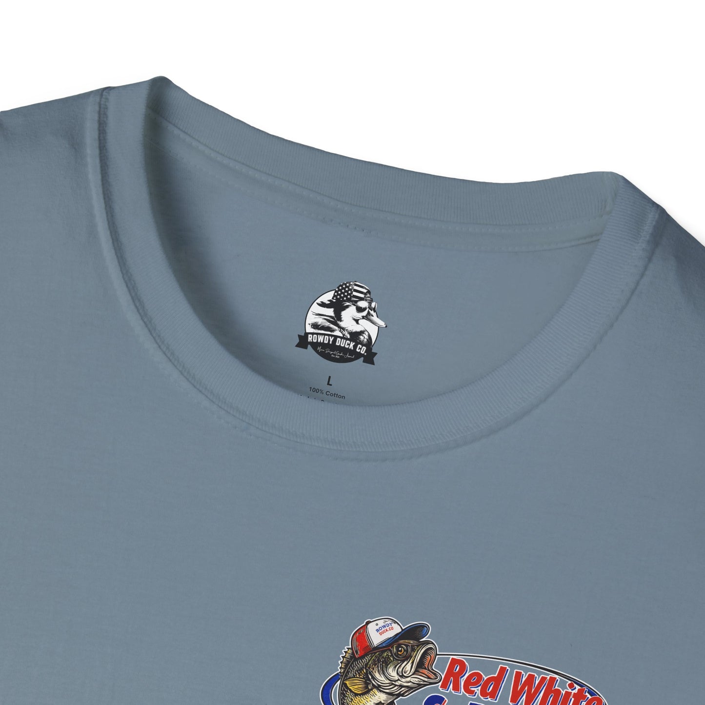 Fishing Enthusiast T-Shirt, Casual Summer Tee, Gift for Anglers, Outdoor Adventure Shirt, Red White & Bruh Design