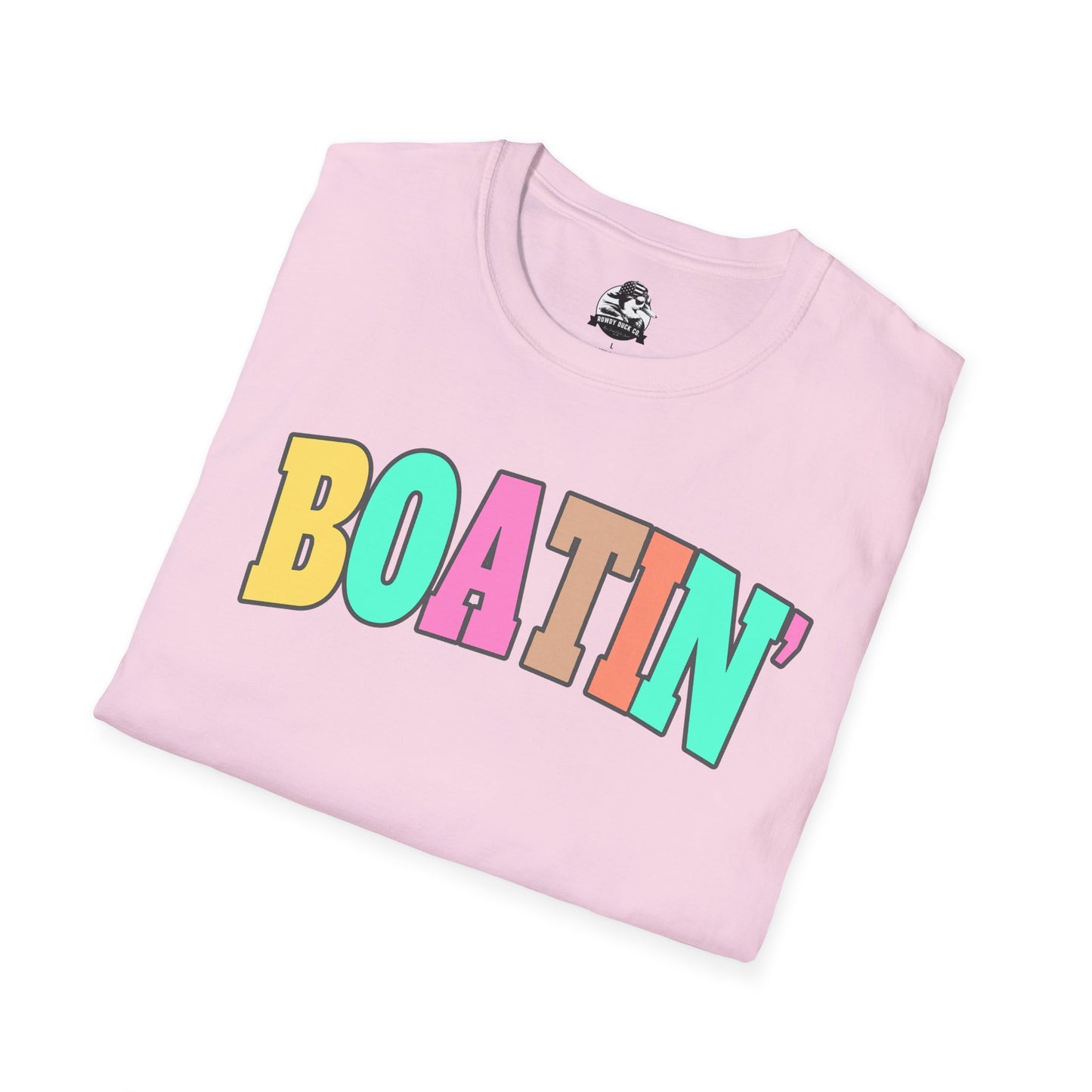 Colorful Boat Themed Unisex Softstyle T-Shirt, Perfect for Summer Days and Casual Outings, Gift for Boating Enthusiasts