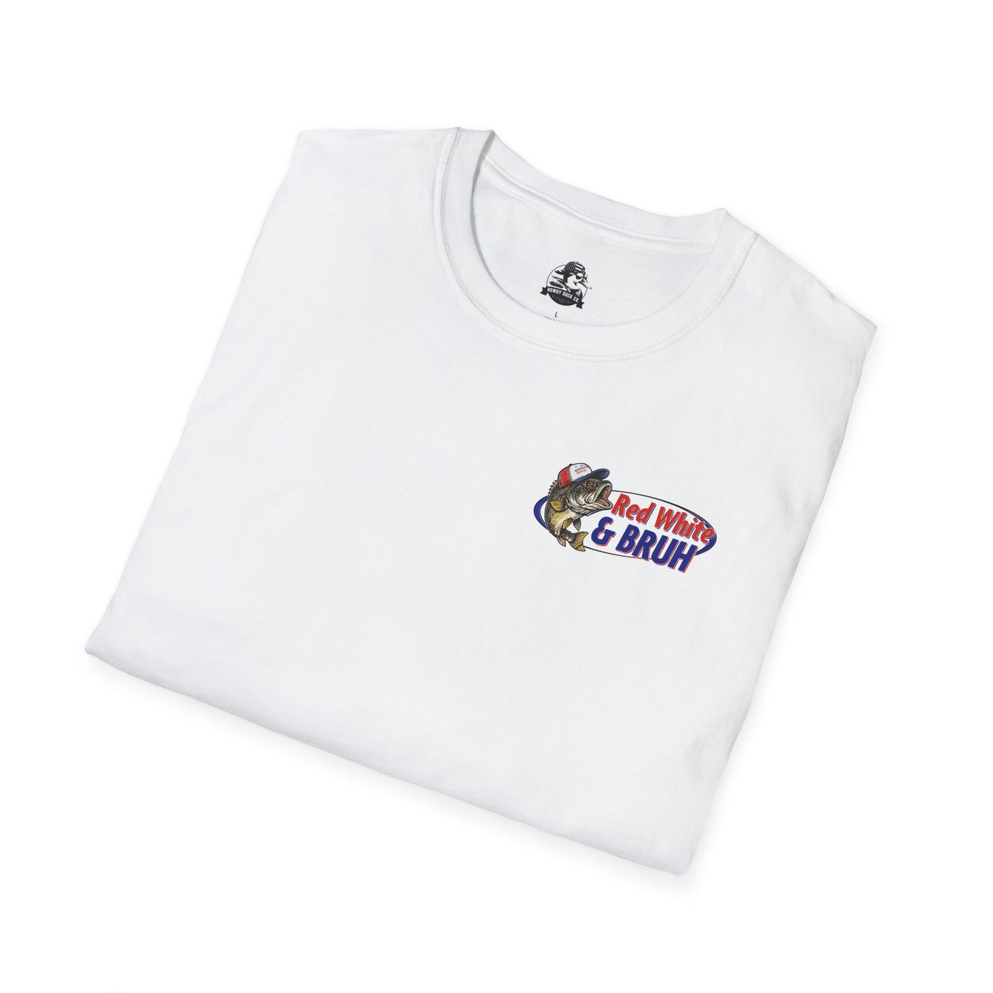 Fishing Enthusiast T-Shirt, Casual Summer Tee, Gift for Anglers, Outdoor Adventure Shirt, Red White & Bruh Design