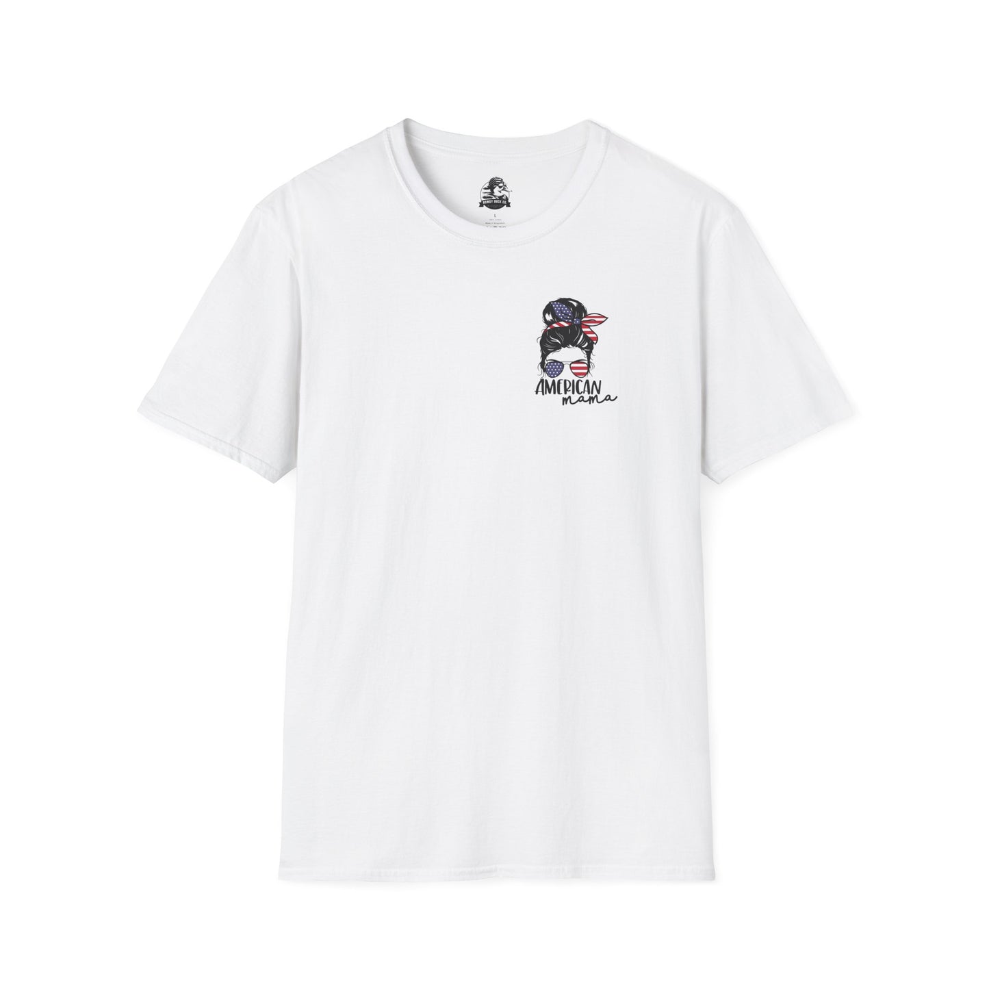 Patriotic Mama T-Shirt, Women's Tee, American Pride Shirt, Independence Day Fashion, Gift for Moms, Casual Summer Top