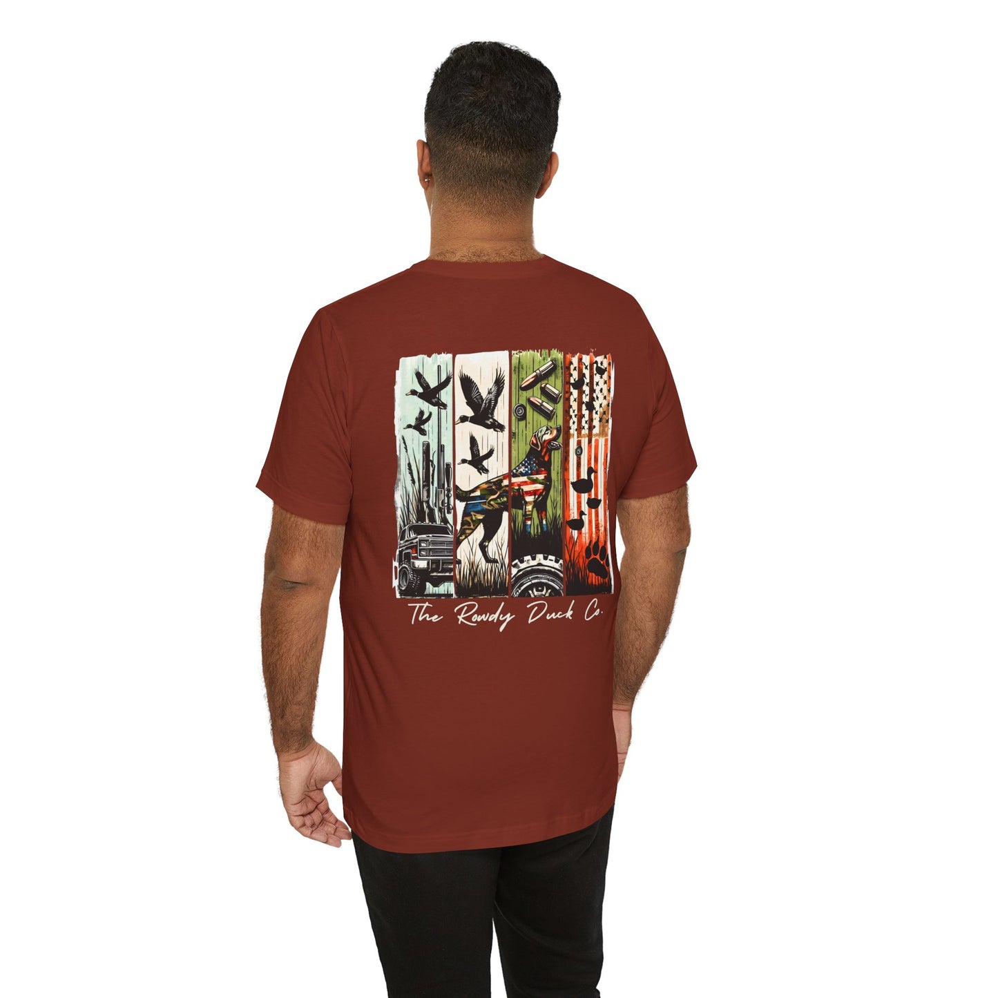 The RowdyDuckCo -Graphic Tee - American Flag Country