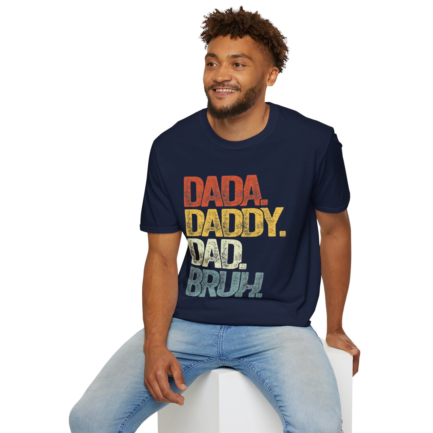 Father's Day Humor T-Shirt, Dada Daddy Dad Bruh Tee, Unisex Gift for Dads, Funny Dad Shirt for Birthdays, Casual Wear