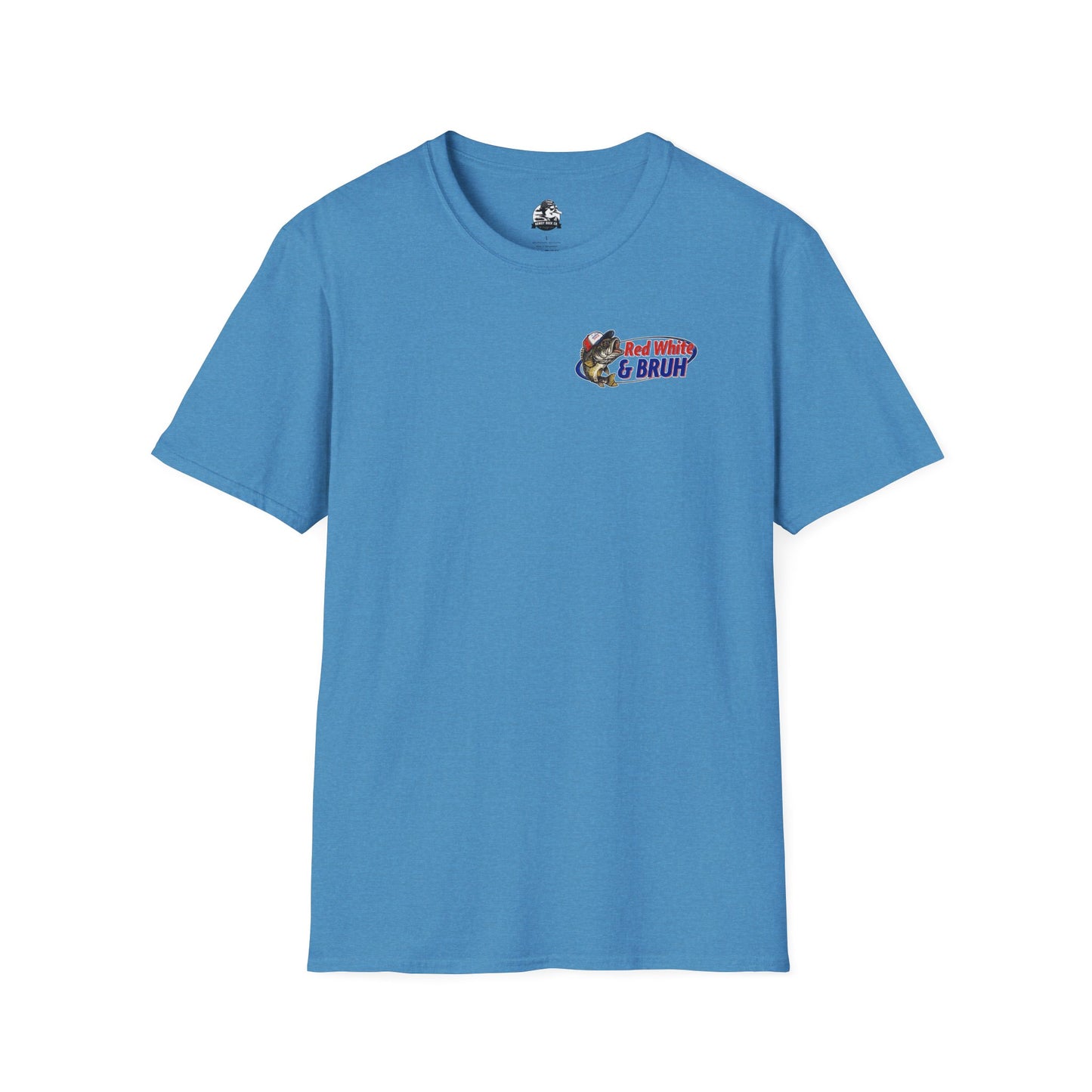 Fishing Enthusiast T-Shirt, Casual Summer Tee, Gift for Anglers, Outdoor Adventure Shirt, Red White & Bruh Design