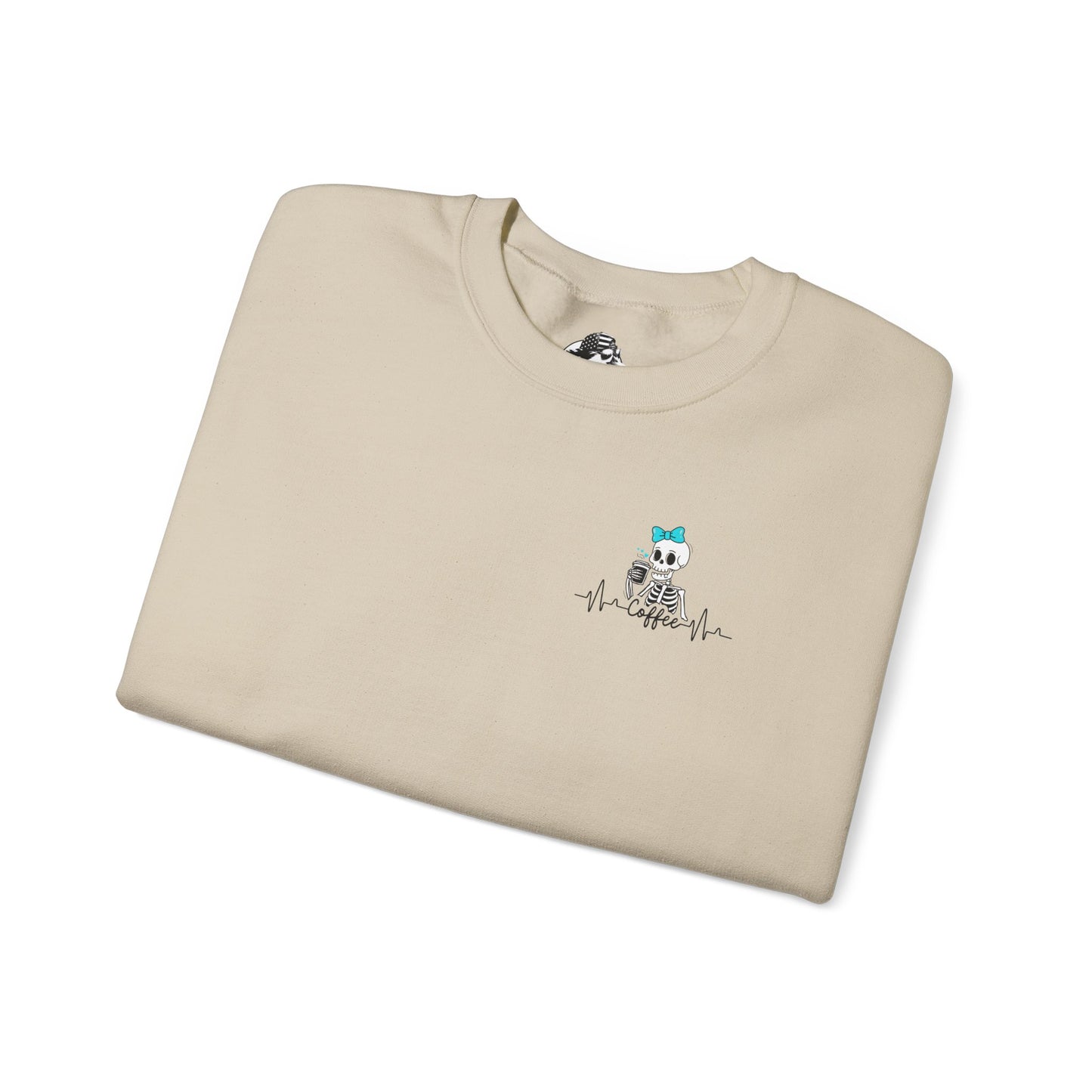 Unisex Fleece Crewneck 50% anxiety 50% coffee