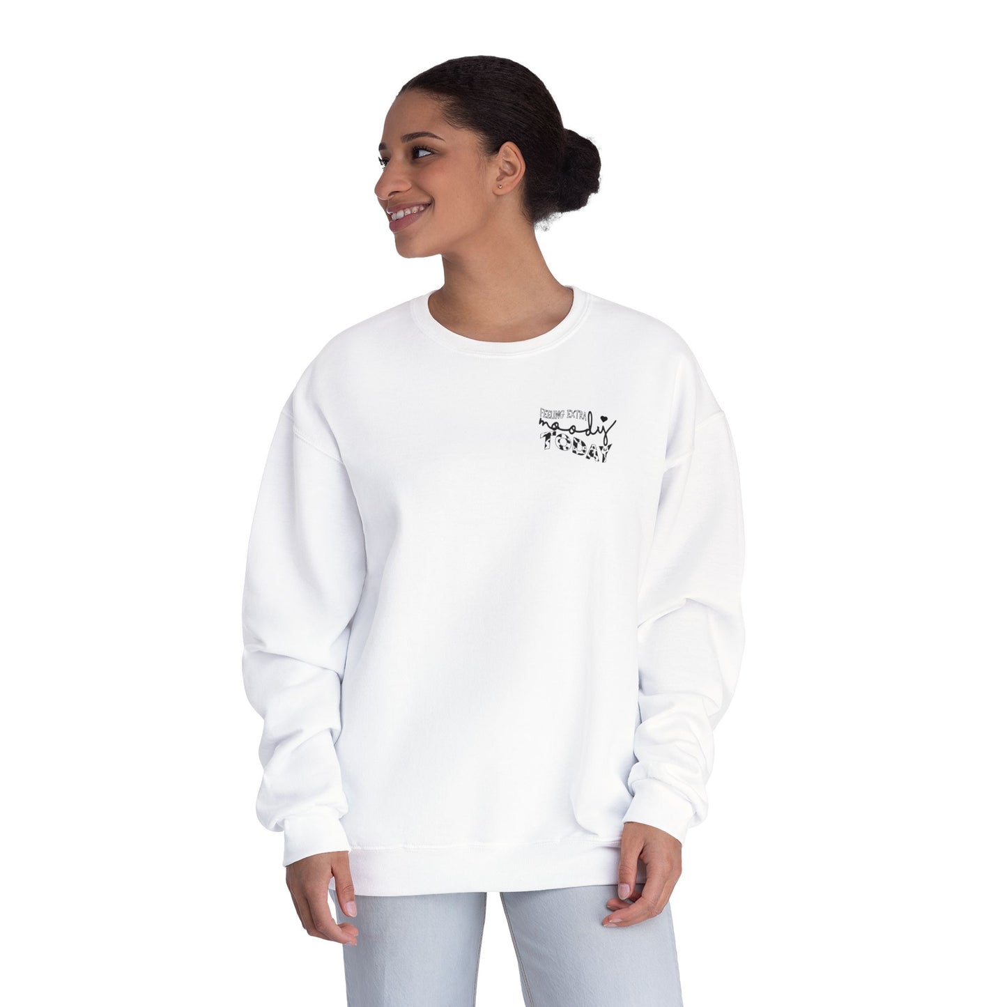 Feeling Extra Moody Unisex Crewneck Sweatshirt, Cute Cow Sweatshirt, Funny Sweatshirt, Animal Lover Gift, Cozy Casual Wear, Birthday Gift