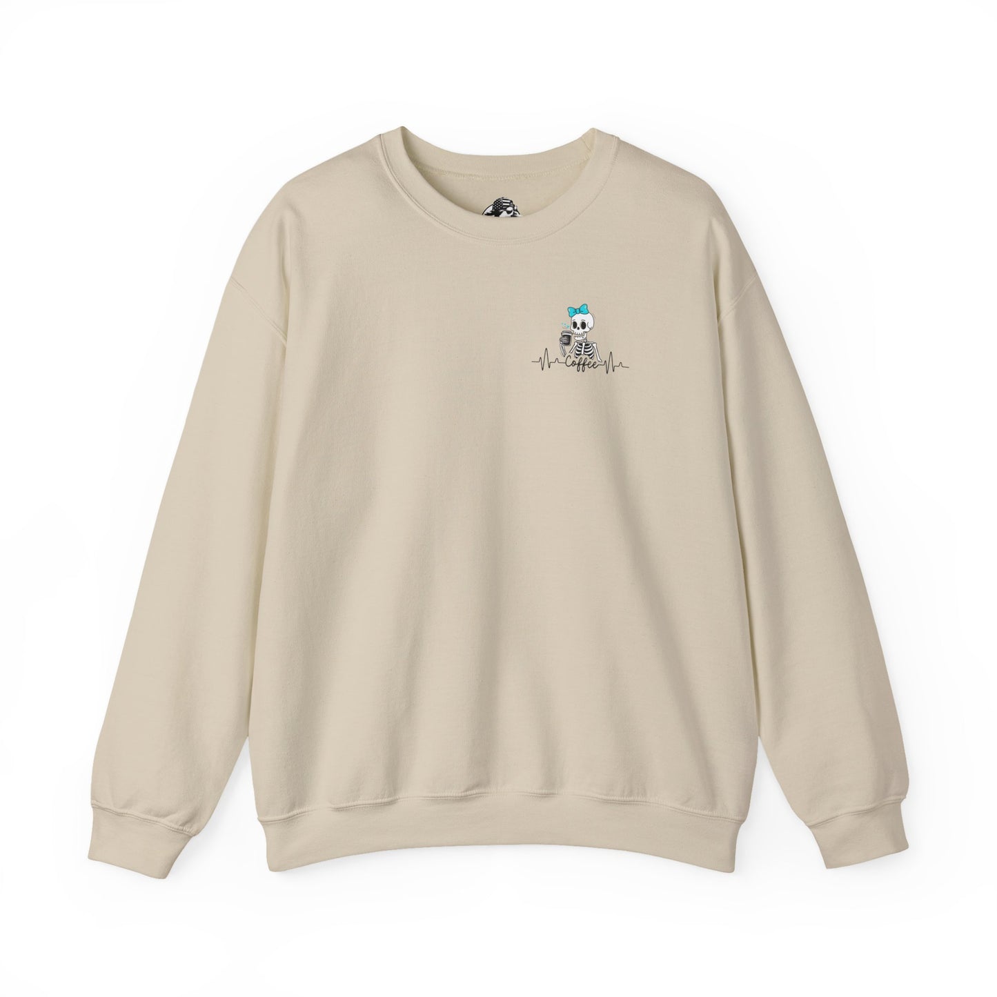 Unisex Fleece Crewneck 50% anxiety 50% coffee