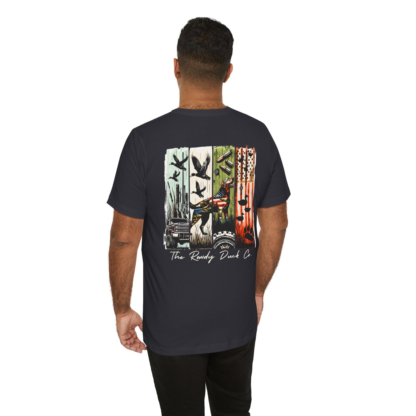 The RowdyDuckCo -Graphic Tee - American Flag Country