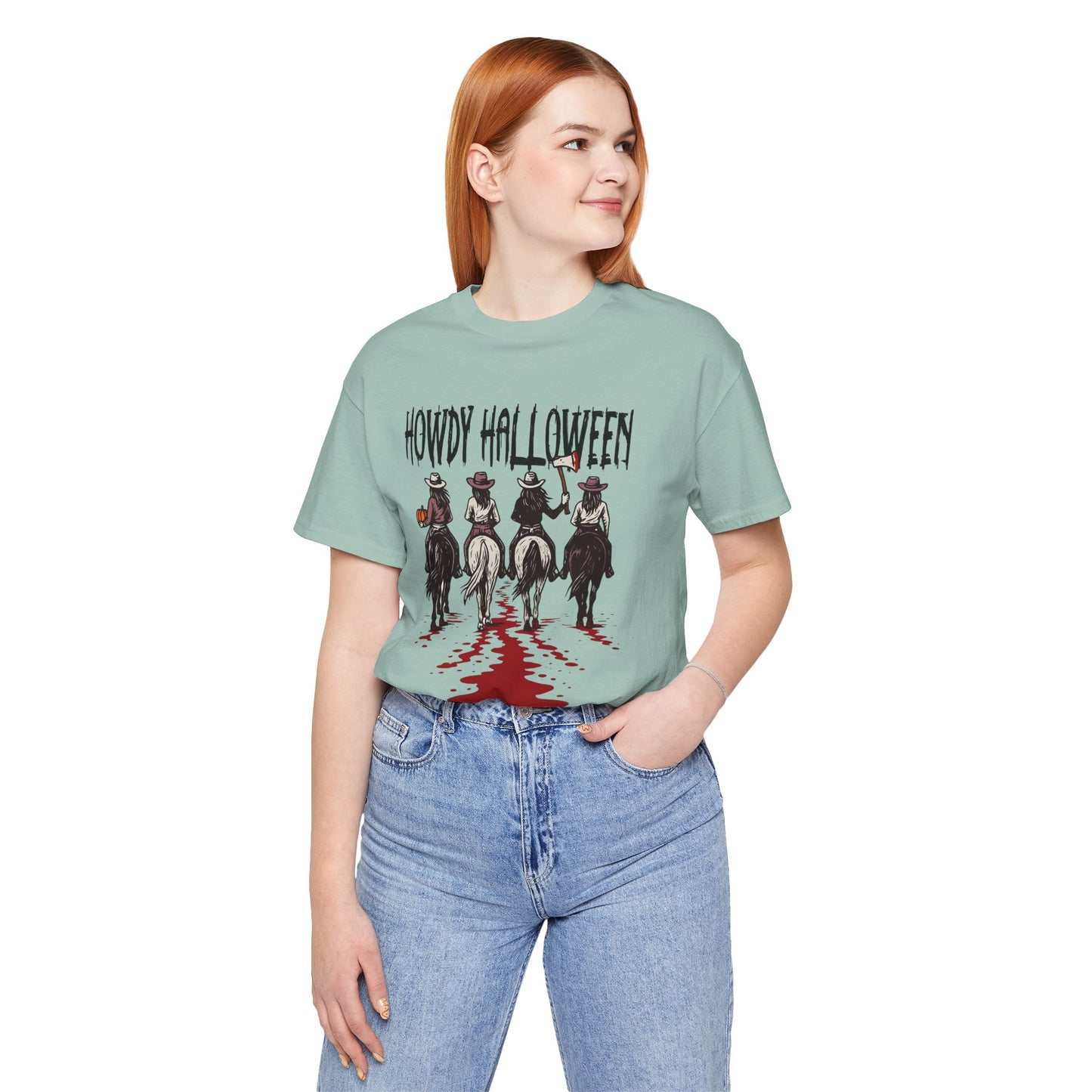 Halloween Cowboy Tee, Howdy Halloween Graphic T-Shirt