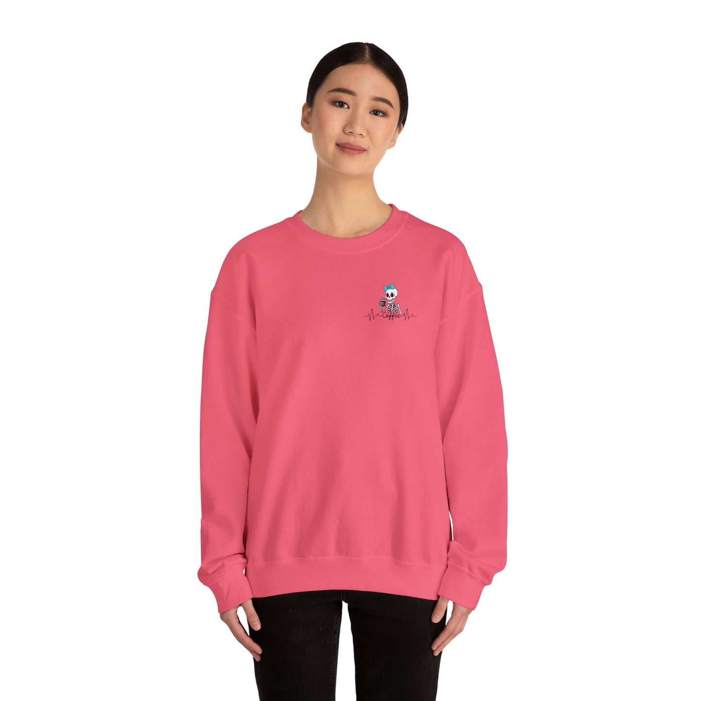 Unisex Fleece Crewneck 50% anxiety 50% coffee