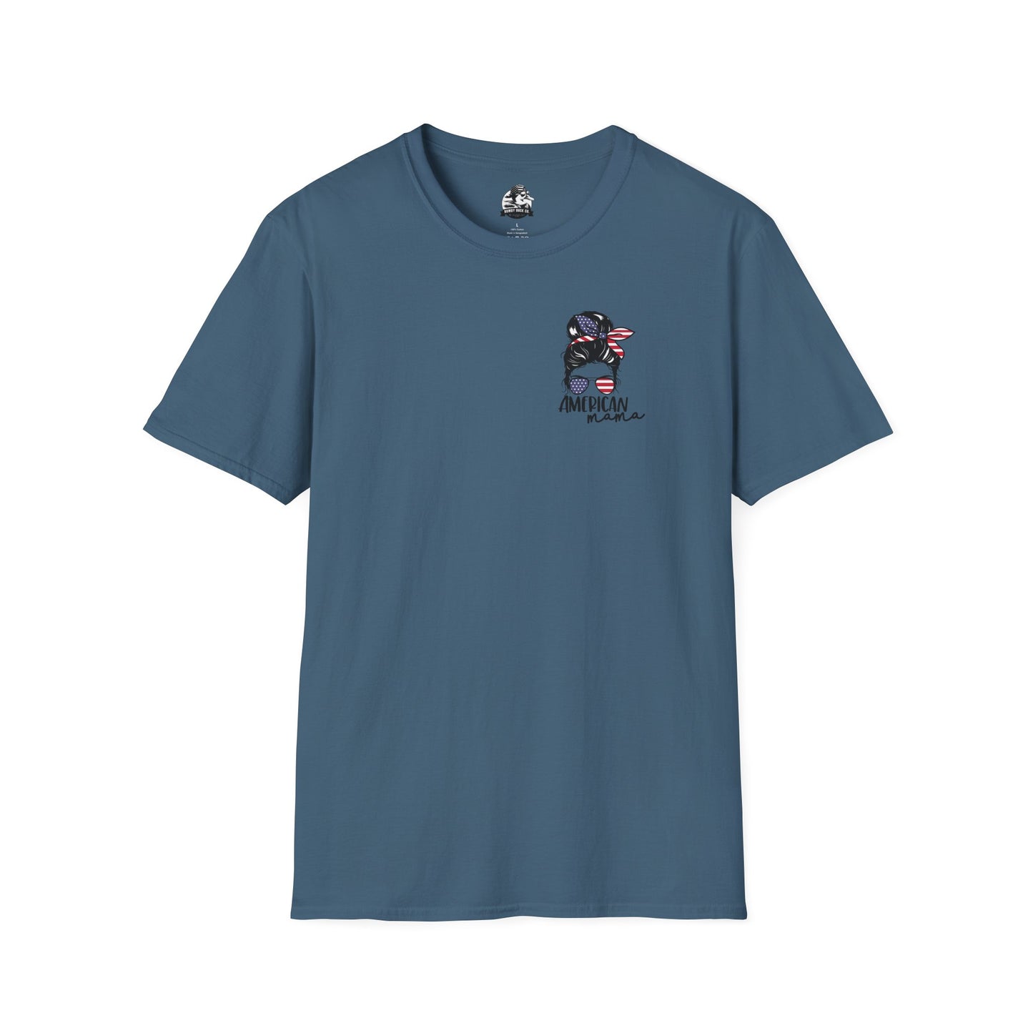 Patriotic Mama T-Shirt, Women's Tee, American Pride Shirt, Independence Day Fashion, Gift for Moms, Casual Summer Top