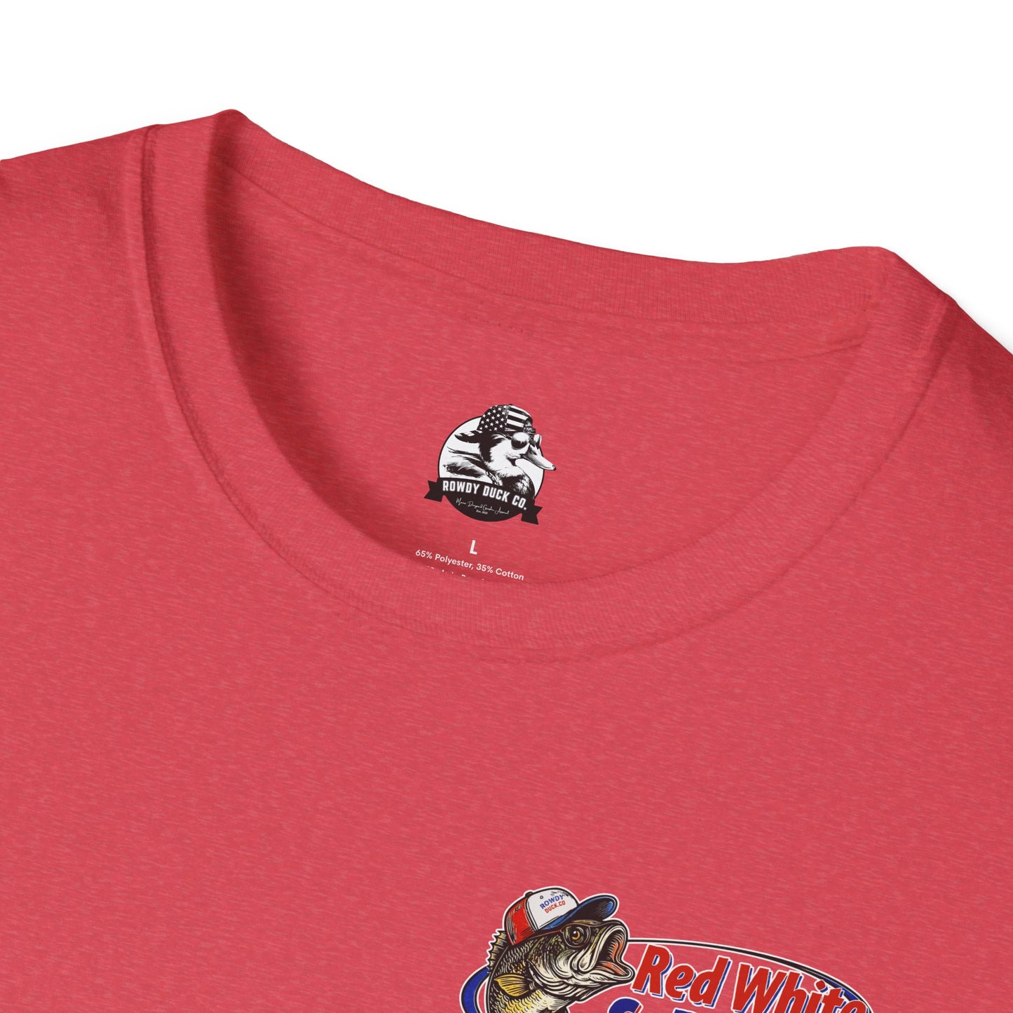 Fishing Enthusiast T-Shirt, Casual Summer Tee, Gift for Anglers, Outdoor Adventure Shirt, Red White & Bruh Design