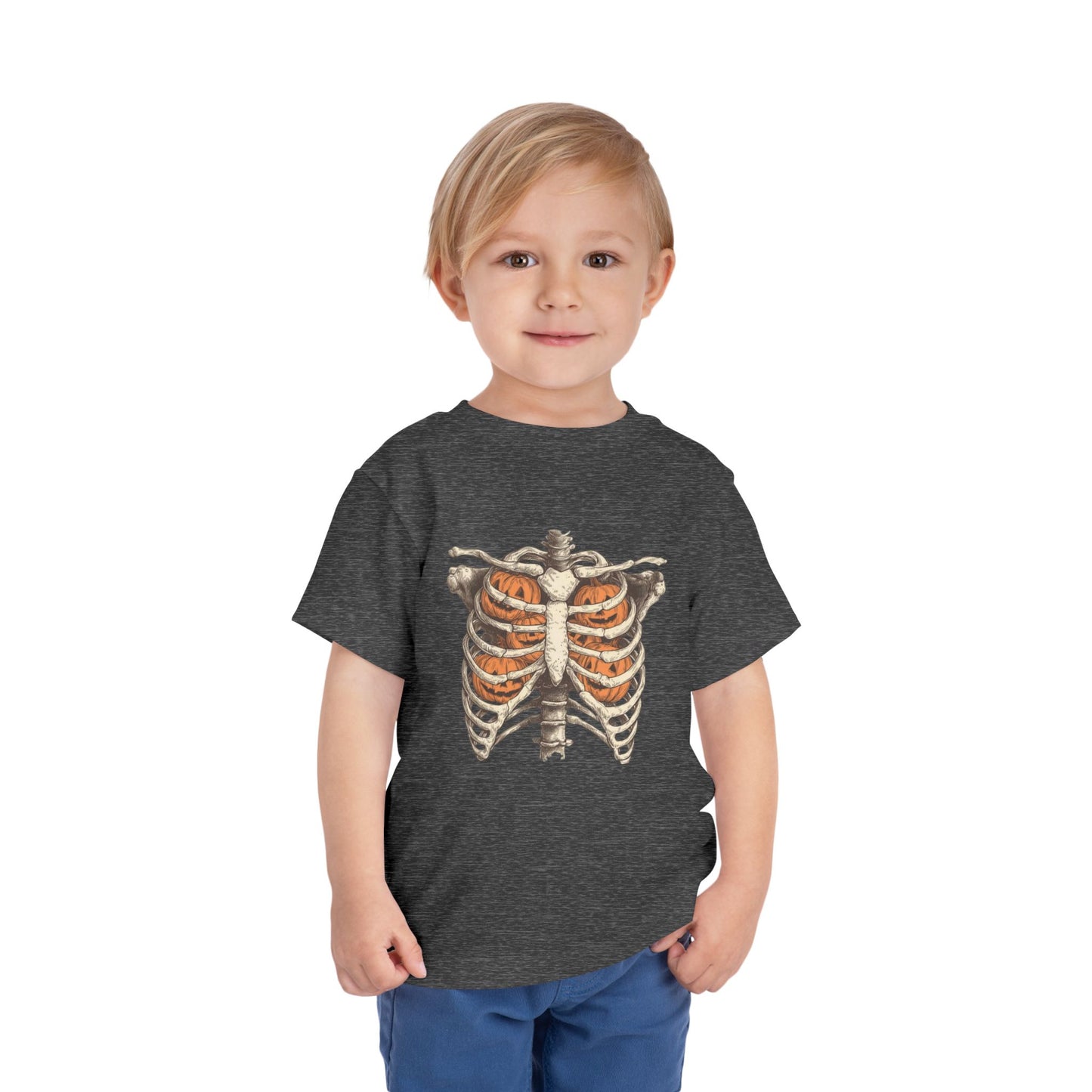 Toddler Pumpkin Skeleton Tee