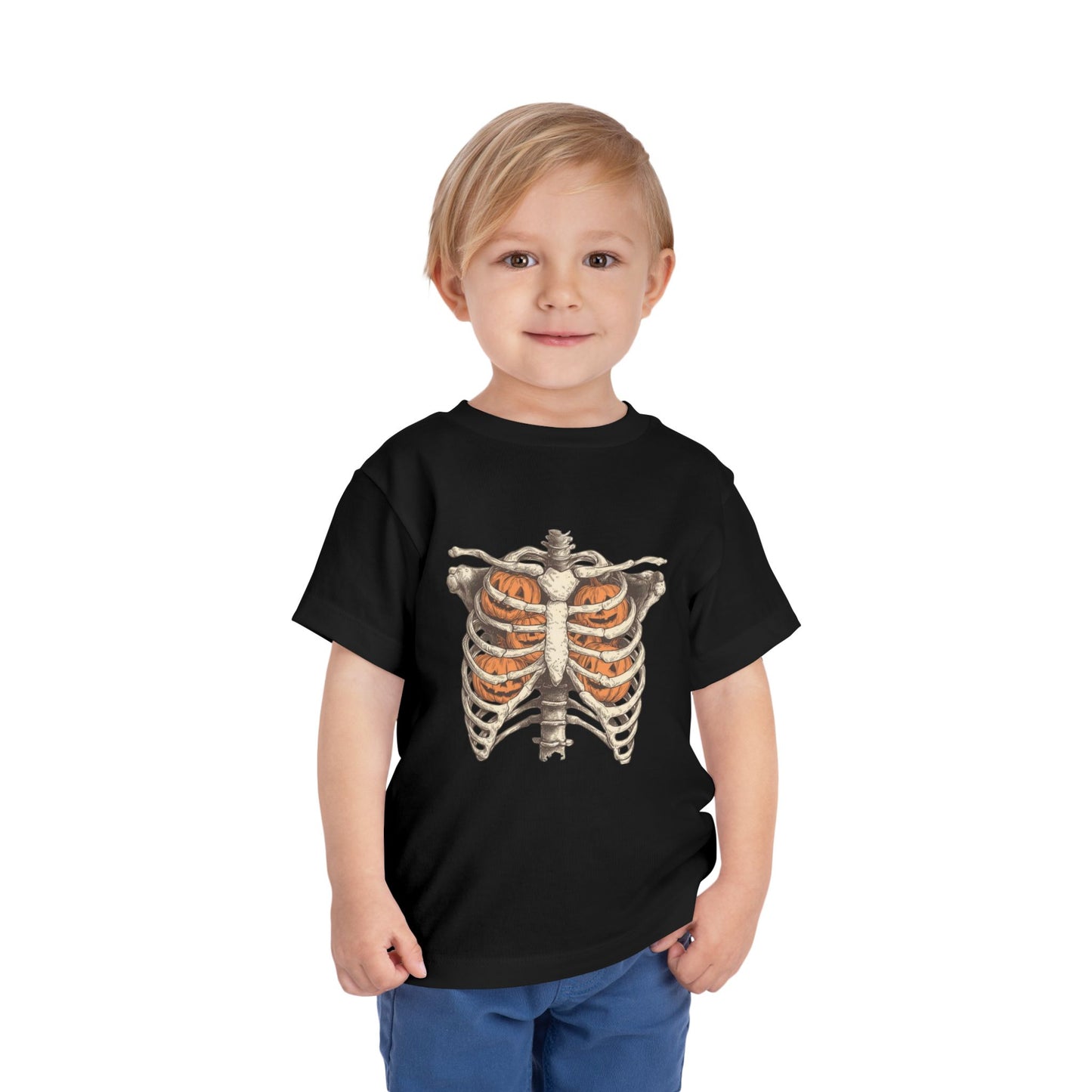 Toddler Pumpkin Skeleton Tee