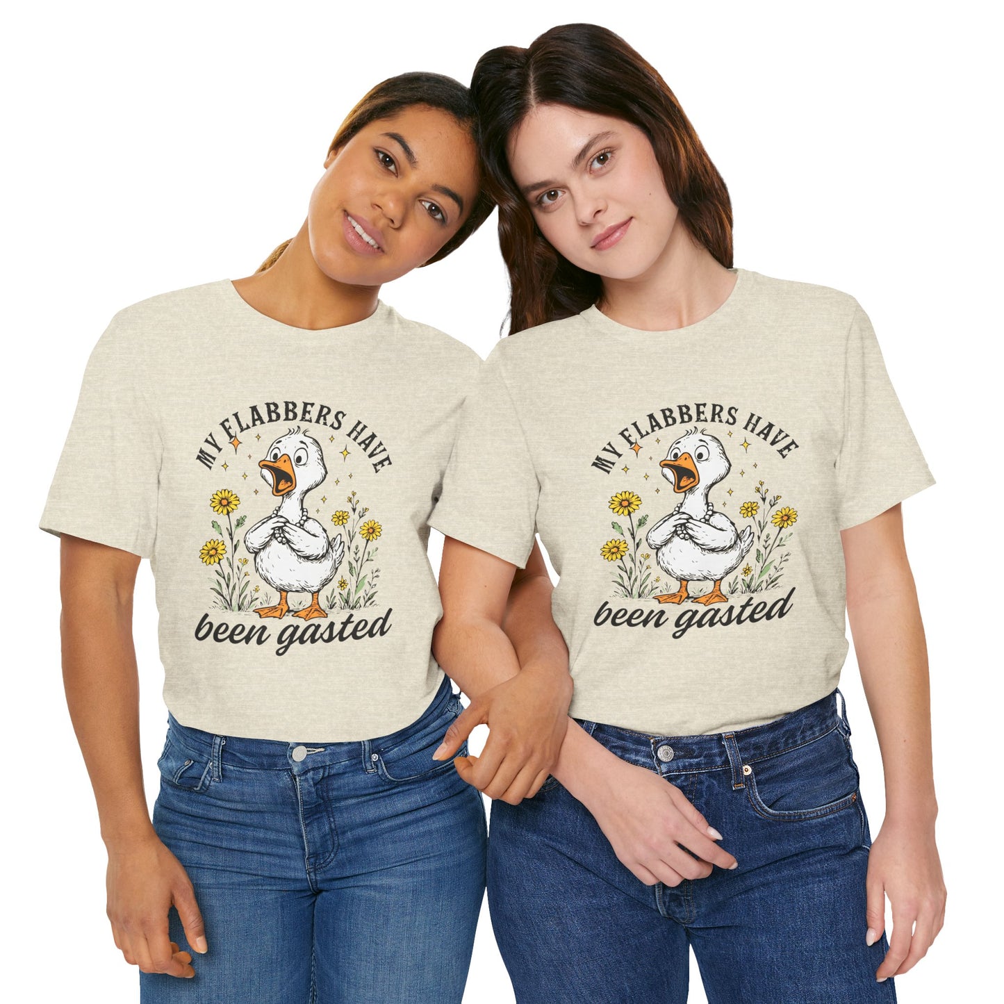 Funny Goose T-Shirt, My Flabbers Have Been Gast-ed Tee, Gift for Bird Lovers, Humorous Apparel, Cute Animal Shirt, Quirky Casual Wear