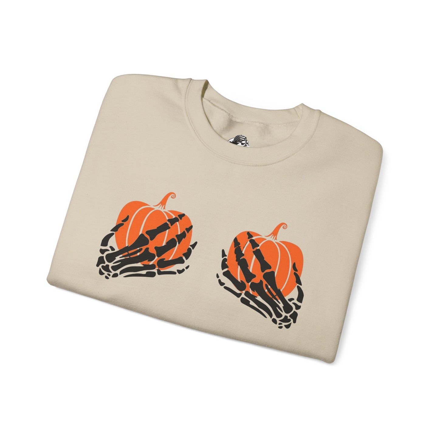 Pumpkin boo-bies (pumpkin smashing season) fleece crewneck