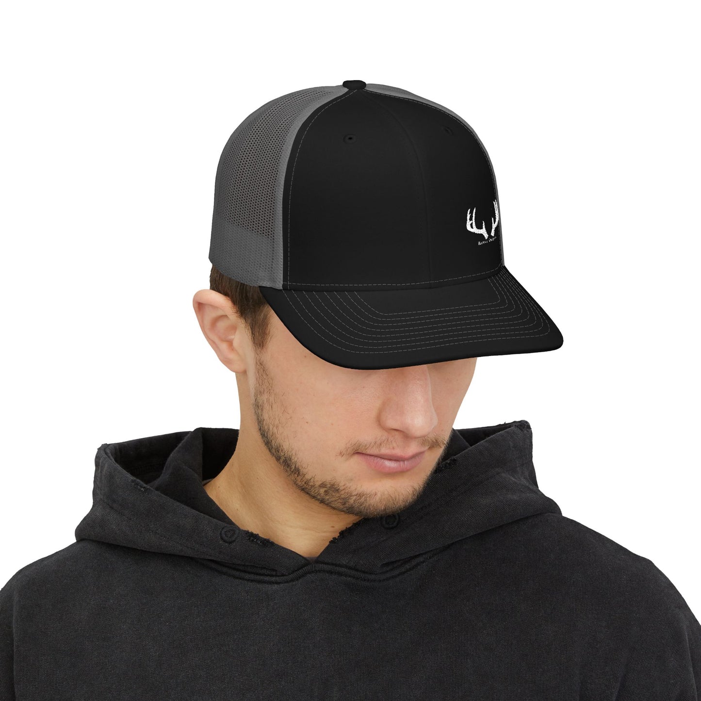 Stylish Embroidered Snapback Trucker Cap - Antlers / Rowdy Duck Co.