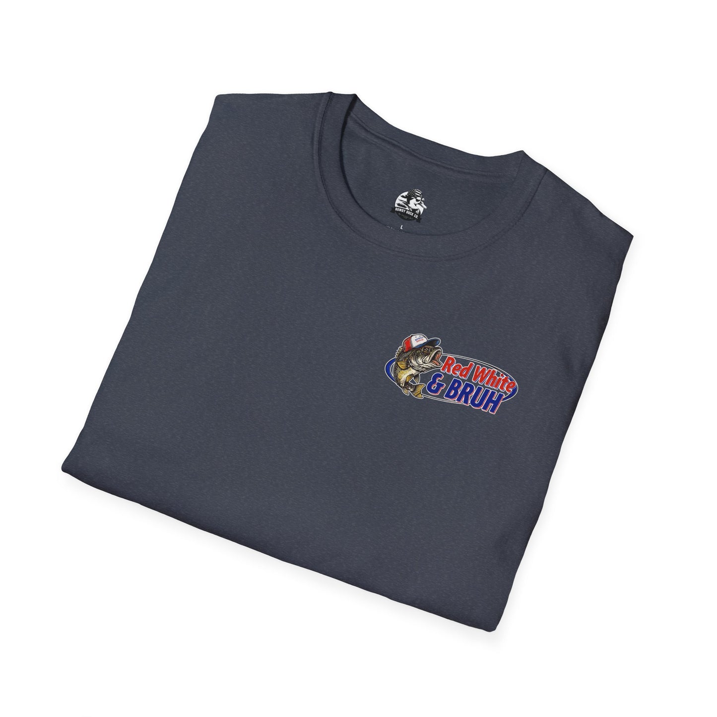 Fishing Enthusiast T-Shirt, Casual Summer Tee, Gift for Anglers, Outdoor Adventure Shirt, Red White & Bruh Design