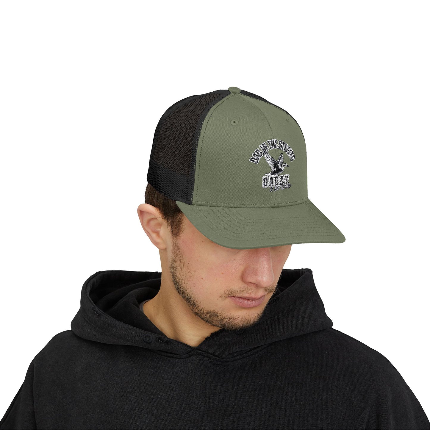 Dad in the streets, Daddy in the sheets - Embroidered Mesh Snapback Hat