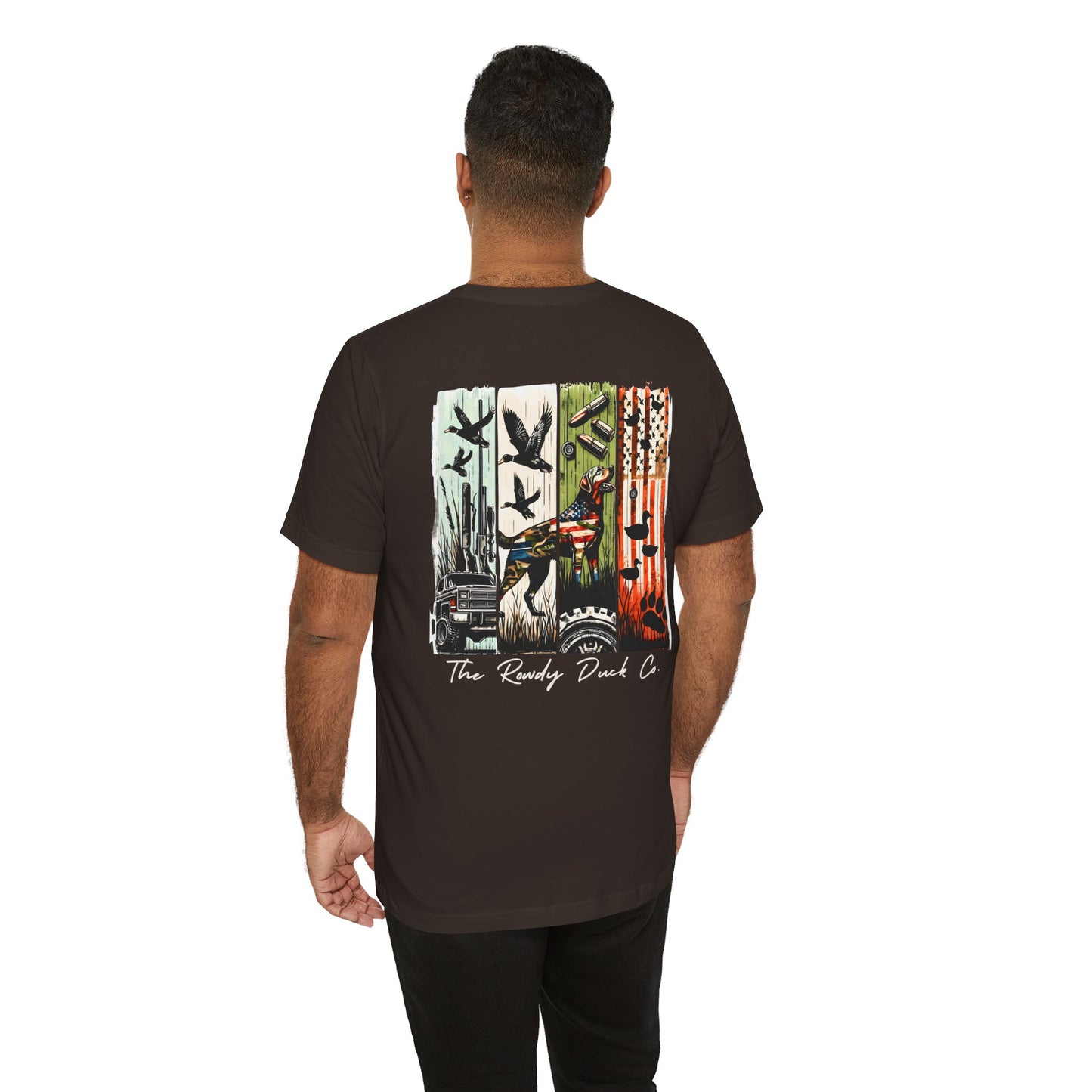 The RowdyDuckCo -Graphic Tee - American Flag Country